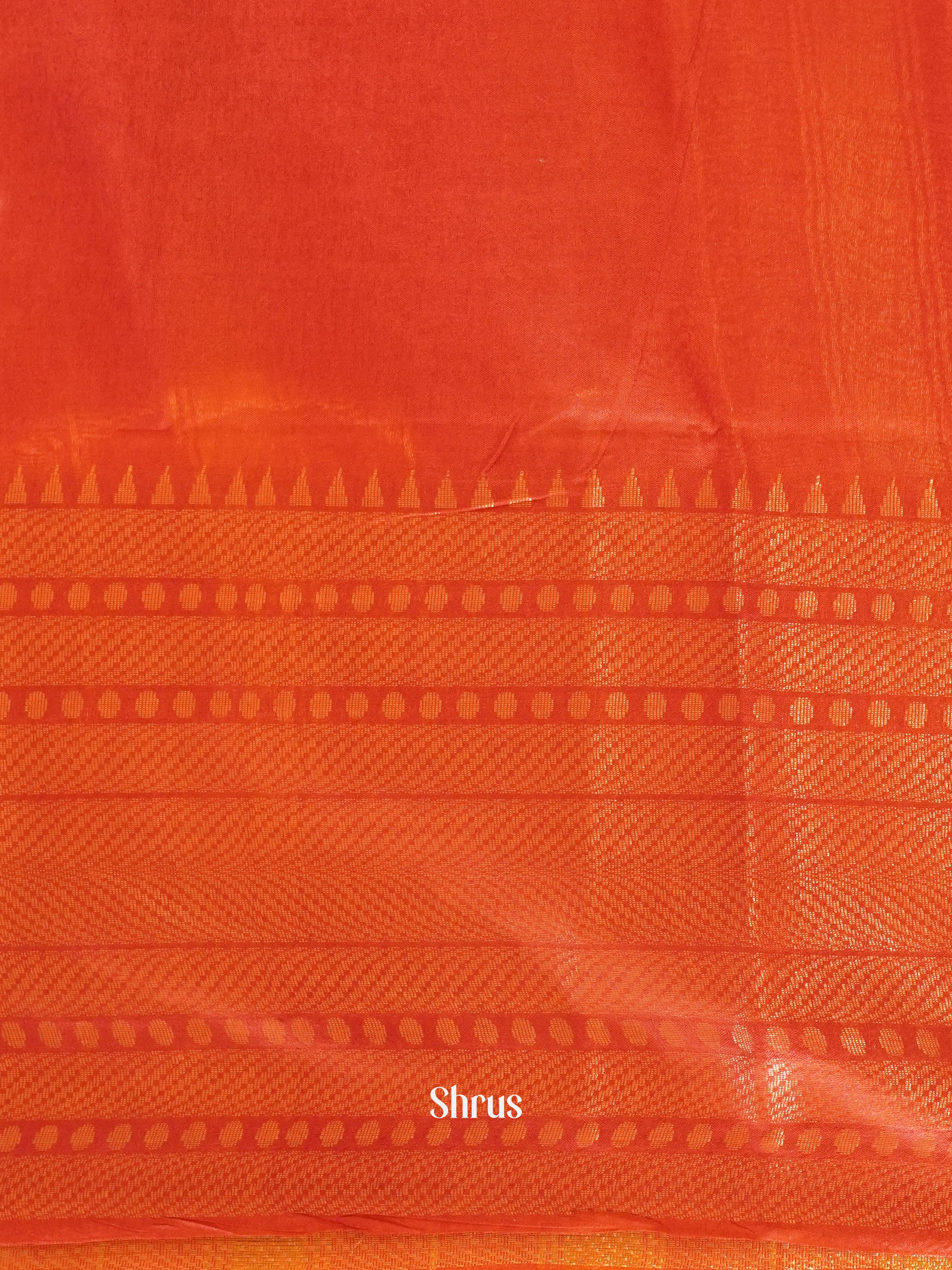 Cream & Red - Shibori Saree