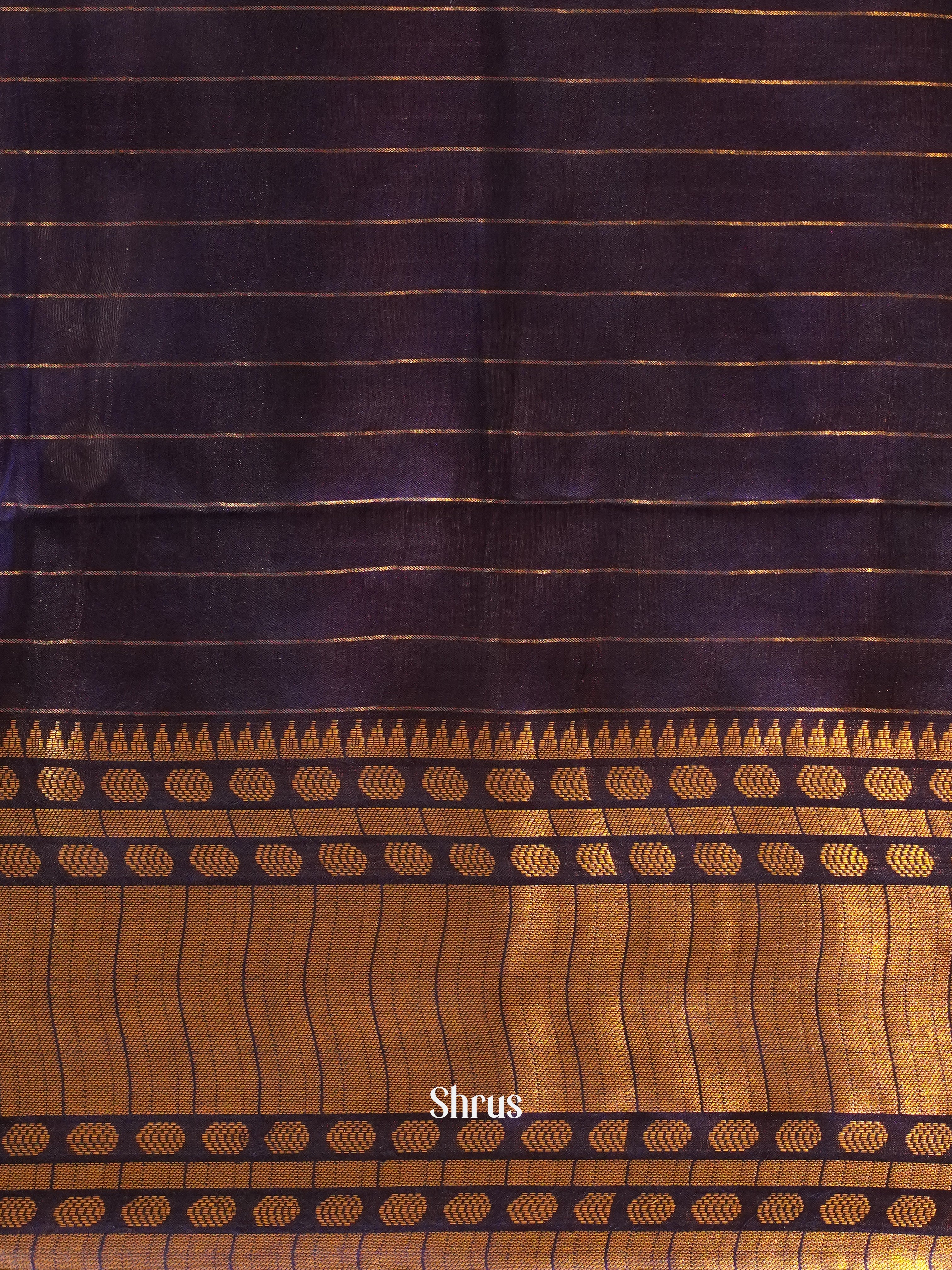 Cream & Blue - Shibori Saree