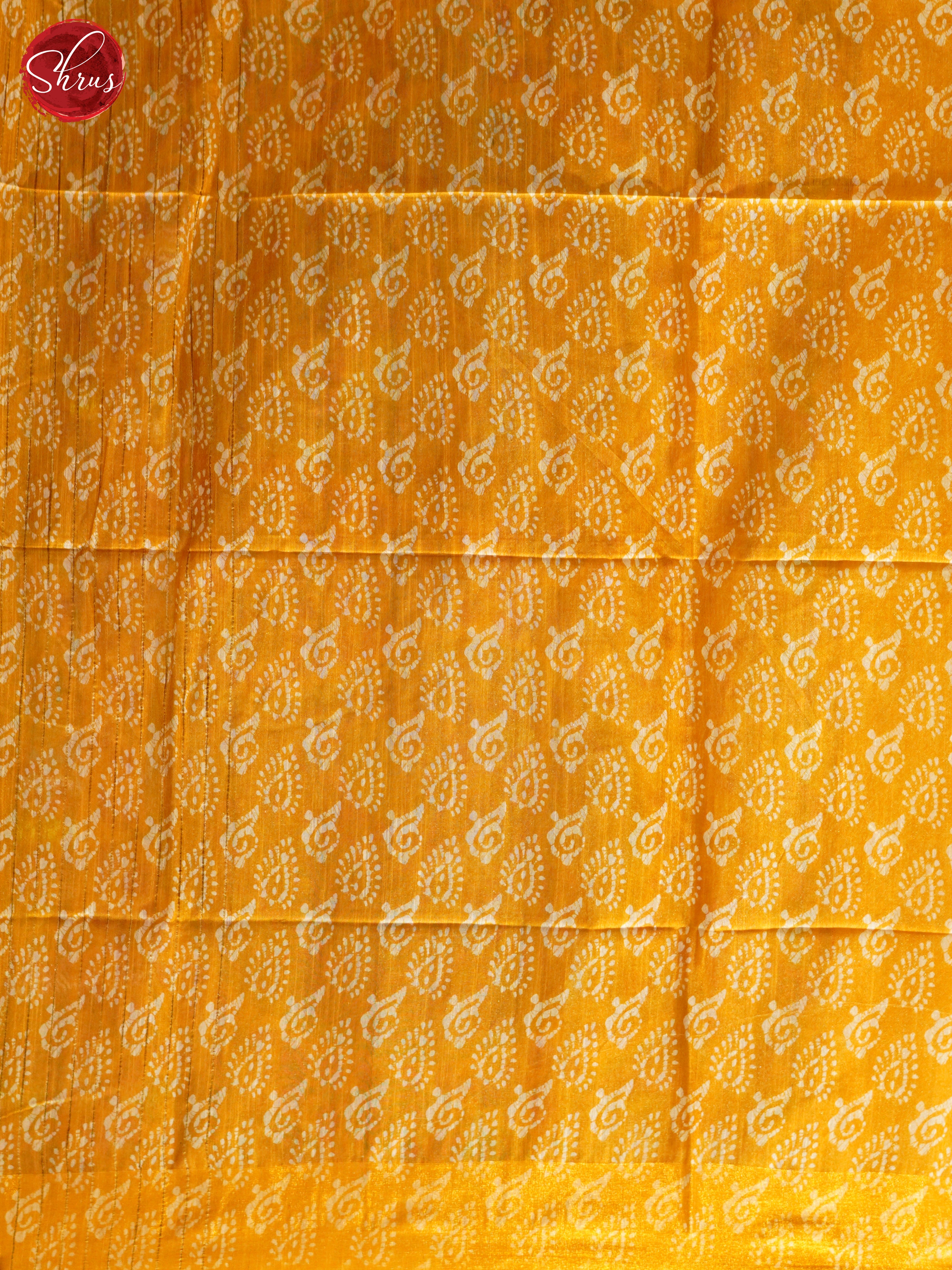 Brown & Mustard - Semi Gicha Saree - Shop on ShrusEternity.com