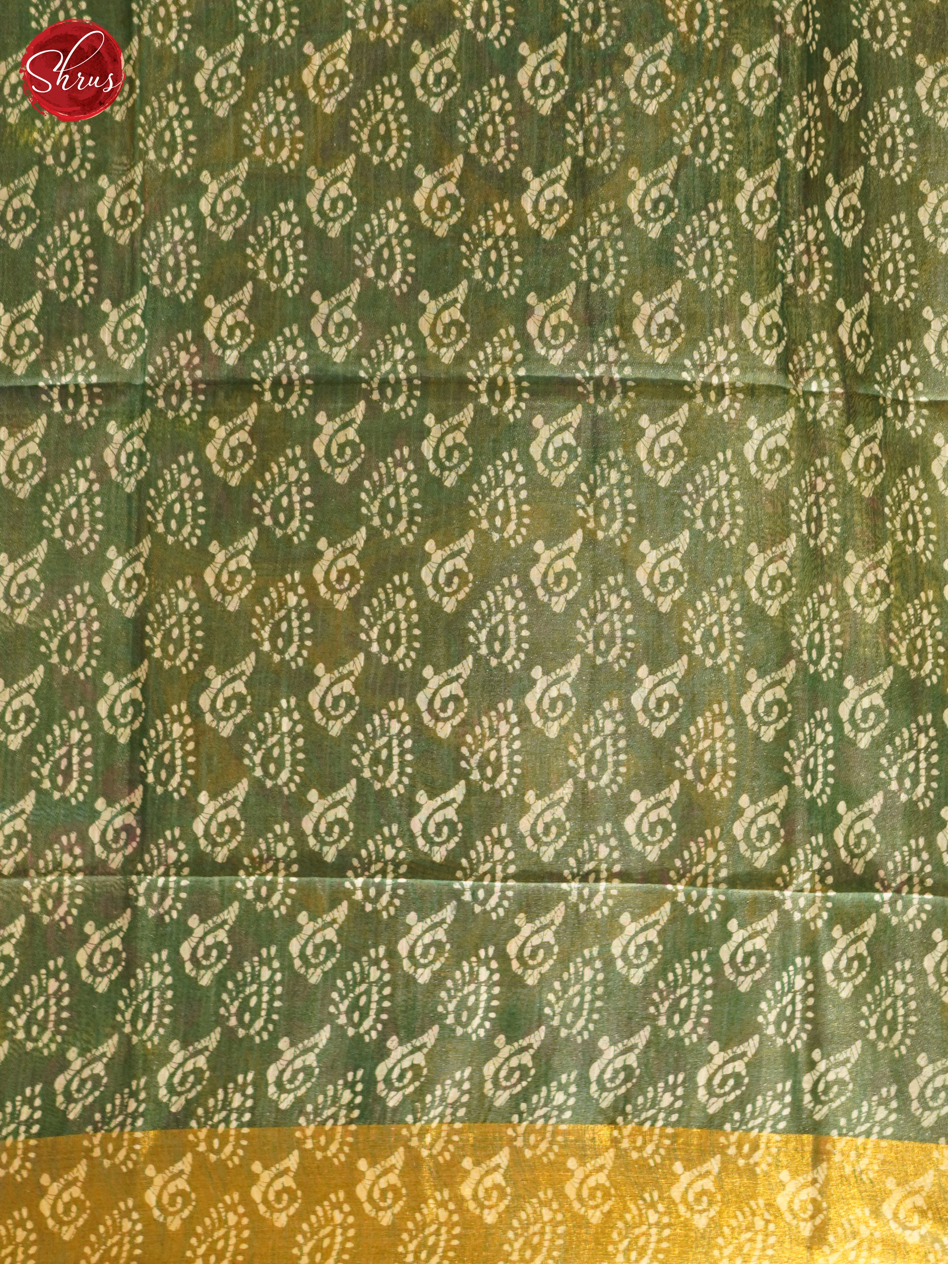 Yellow & Green - Semi Gicha Saree - Shop on ShrusEternity.com