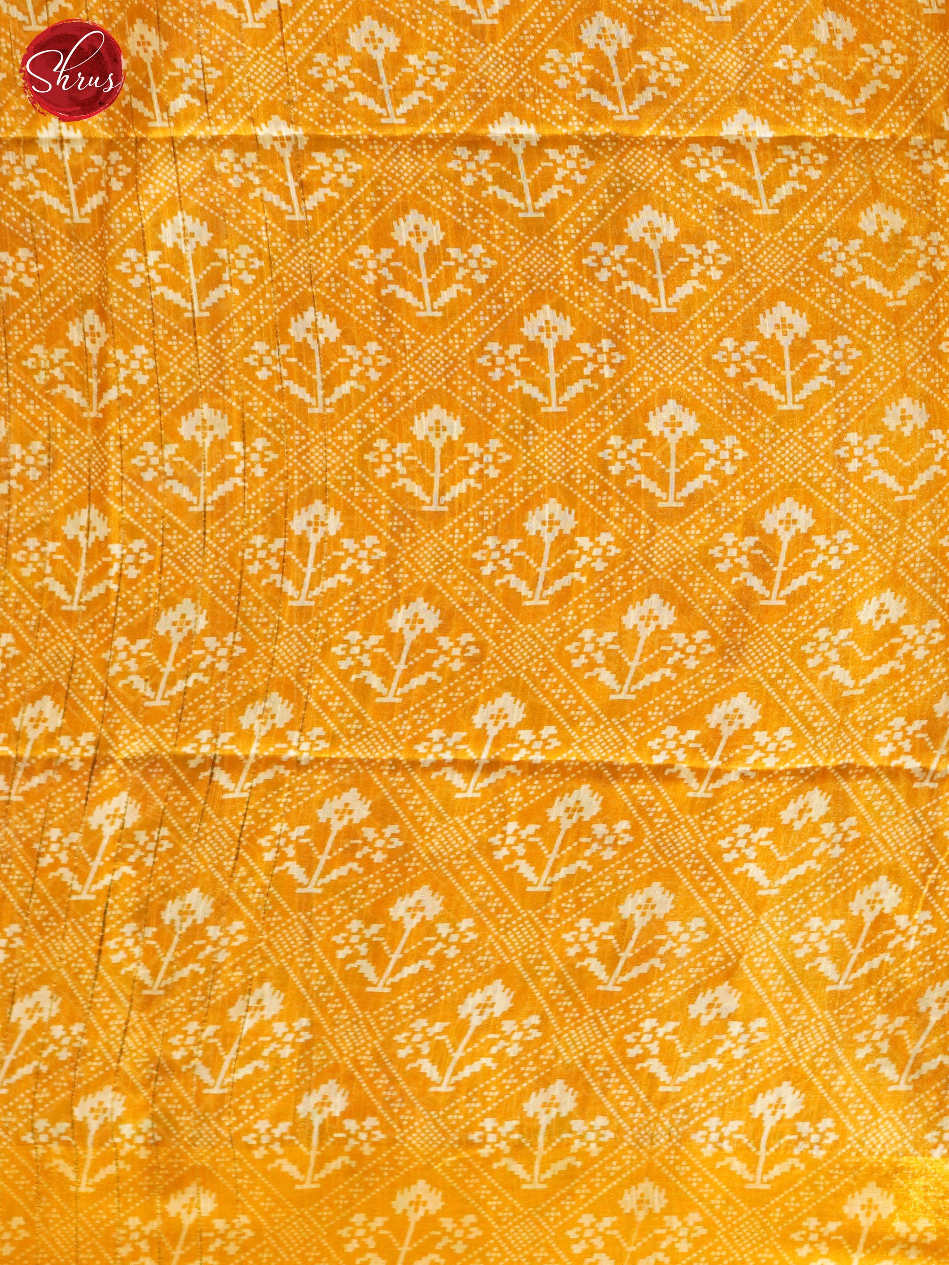 Cream & Yellow - Semi Gicha Saree - Shop on ShrusEternity.com