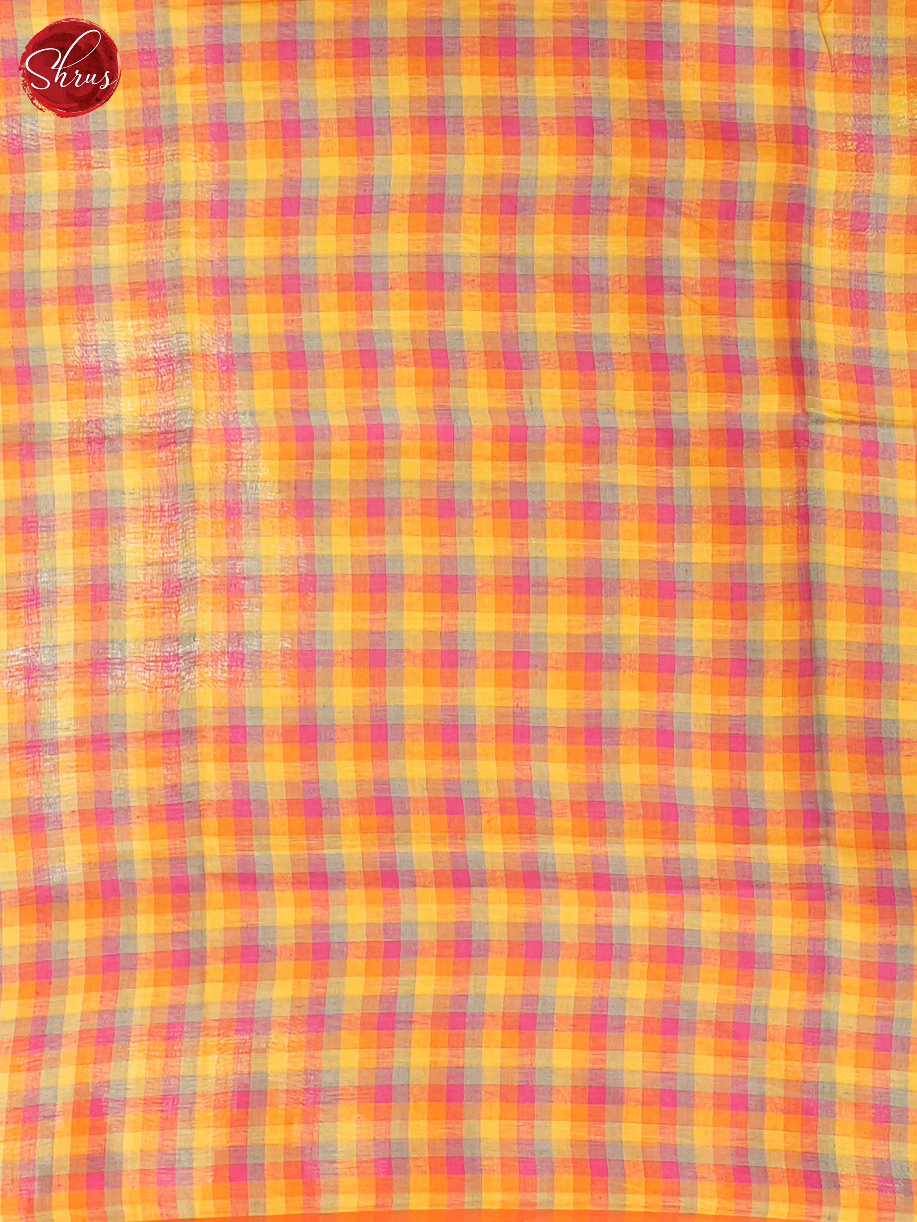 11A Yellow & Orange - Linen Saree Saree