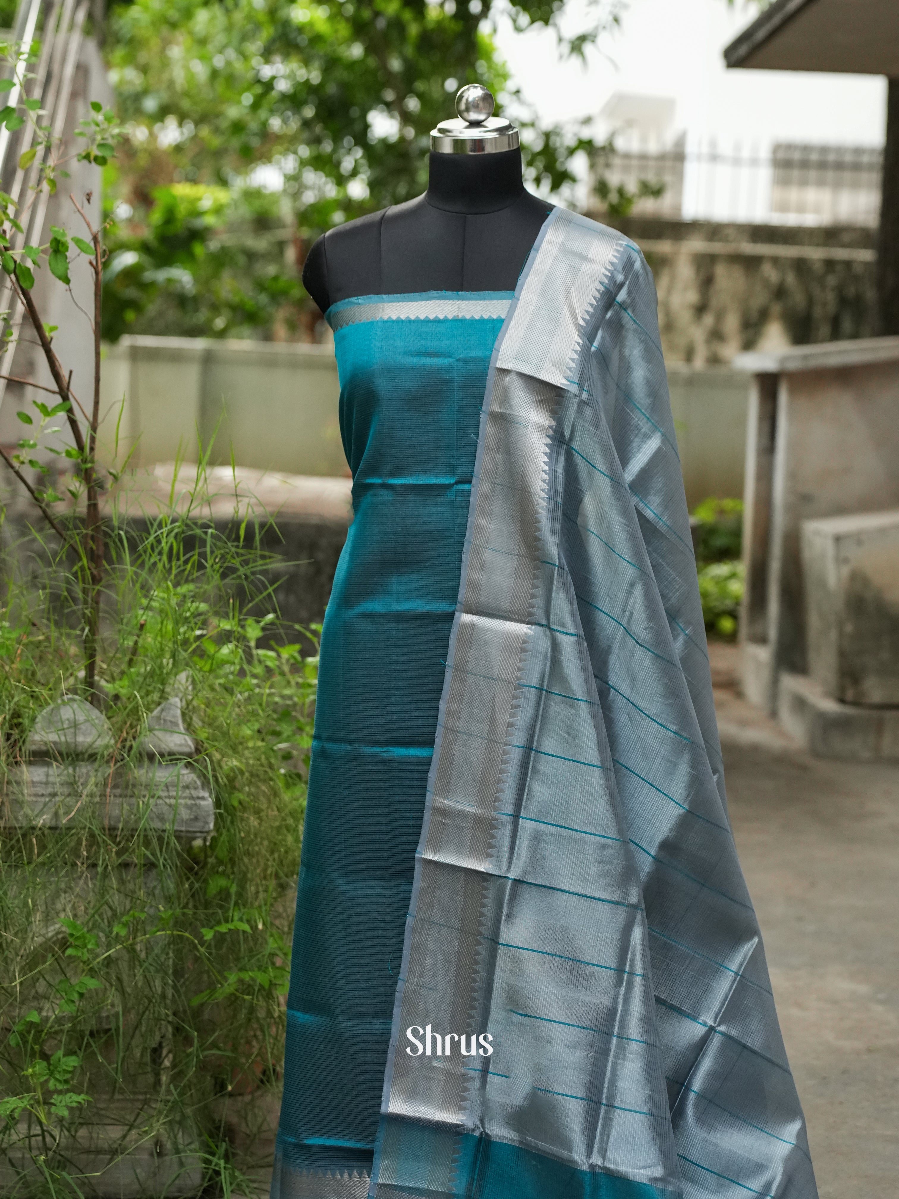 Blue - Mangalagiri Salwar - Shop on ShrusEternity.com