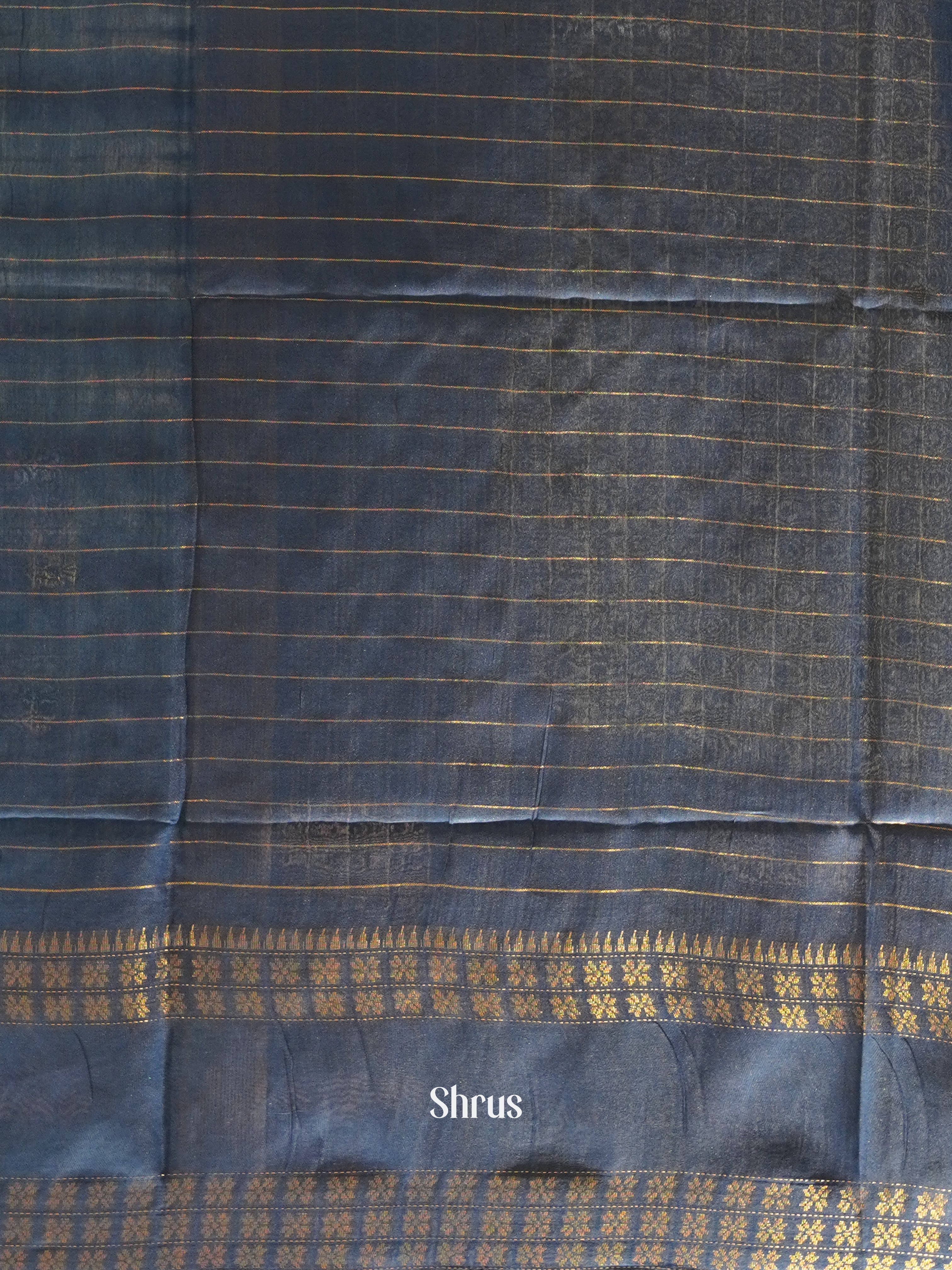 Cream & Blue - Shibori  Saree - Shop on ShrusEternity.com