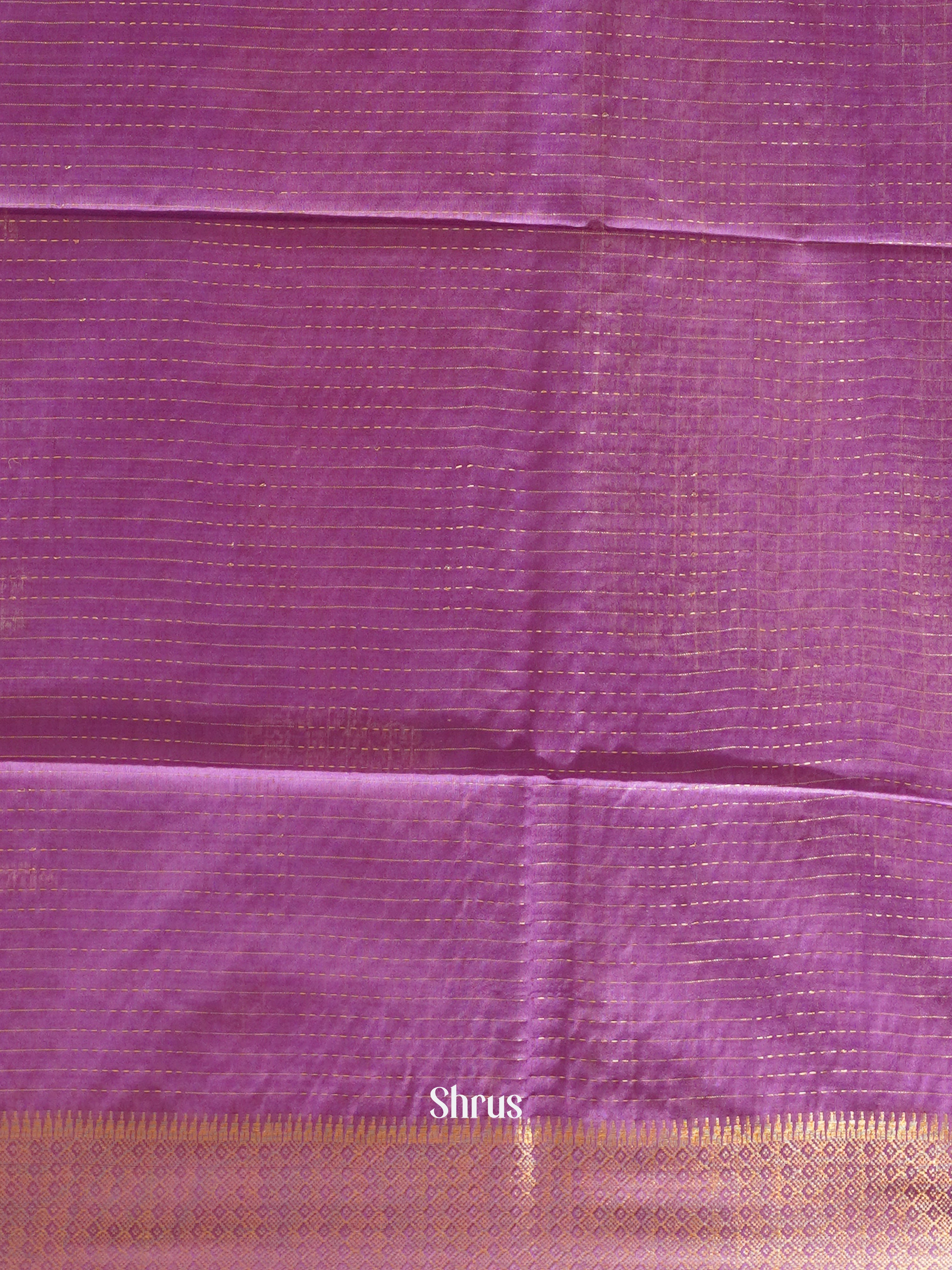 Cream & Purple - Shibori  Saree - Shop on ShrusEternity.com