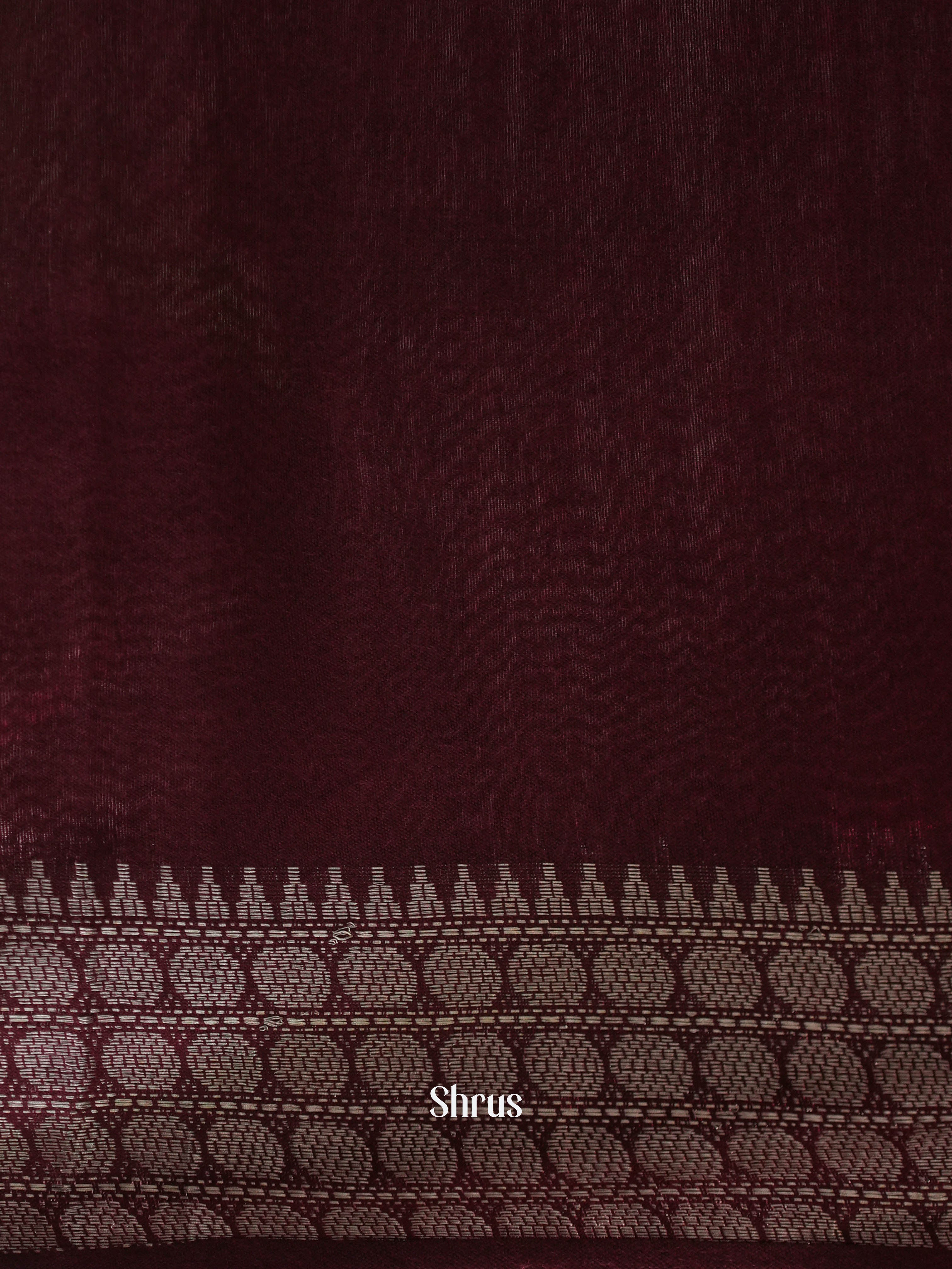 Maroon(Single Tone) - Semi Tussar Saree