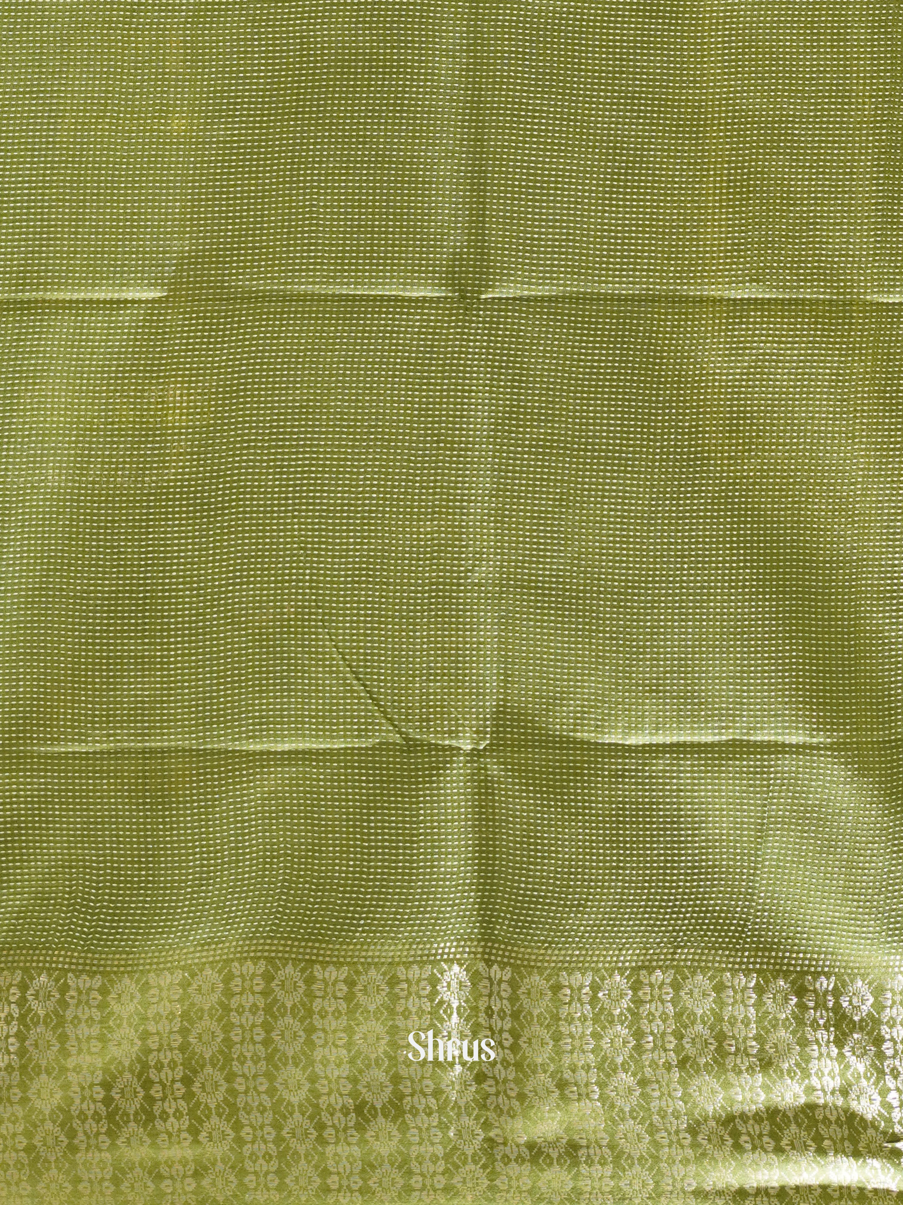 Green(Single Tone) - Semi Tussar Saree - Shop on ShrusEternity.com