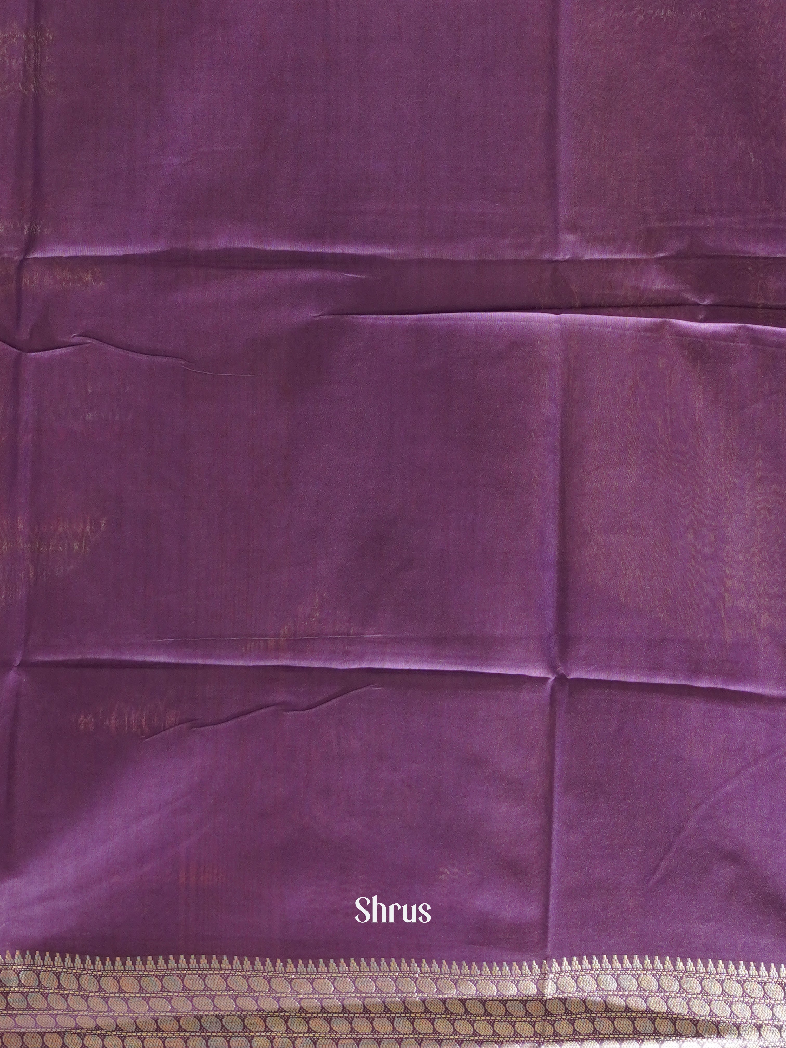 Purple(Single Tone) - Semi Tussar Saree - Shop on ShrusEternity.com