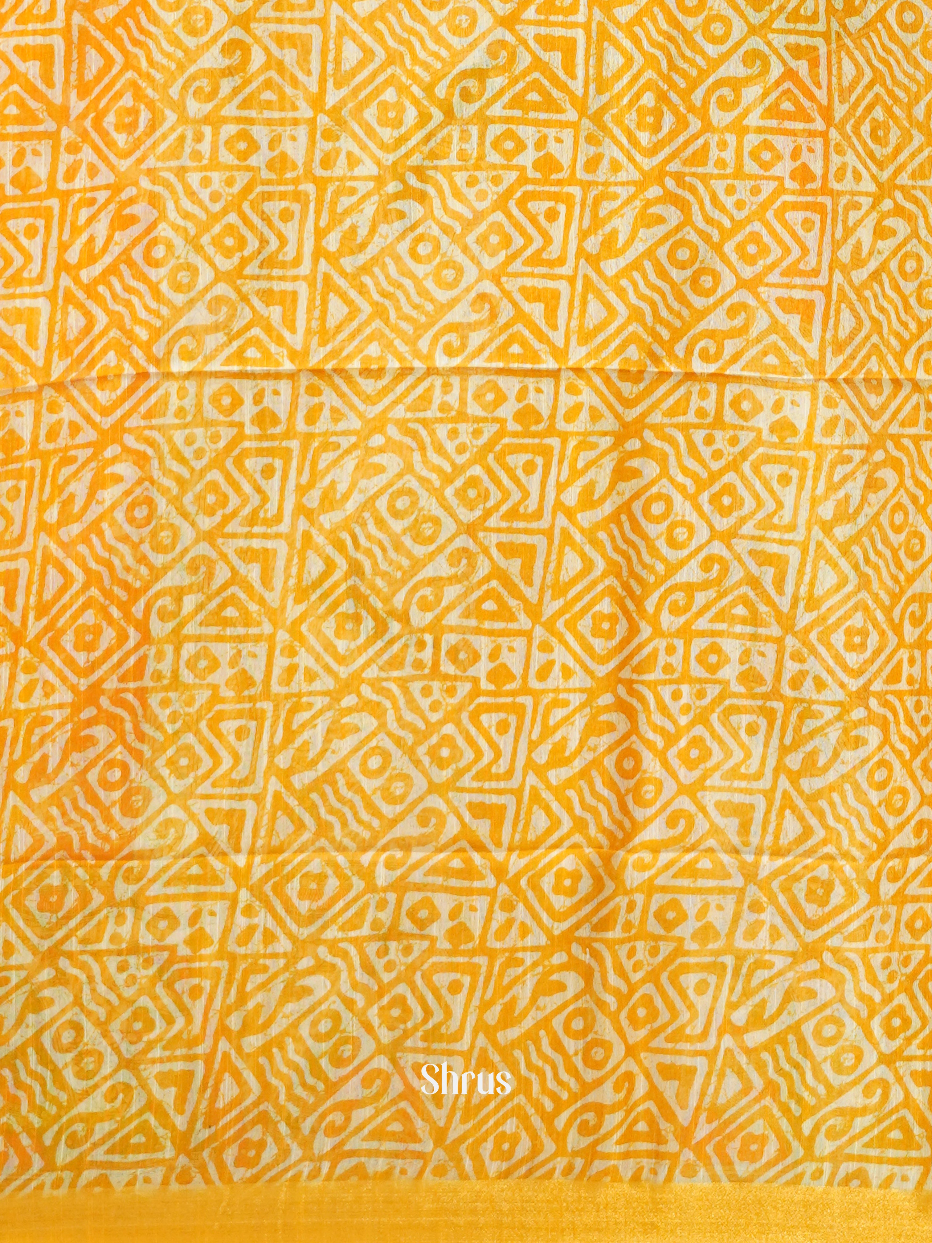 Orange & Yellow - Bhatik Saree - Shop on ShrusEternity.com