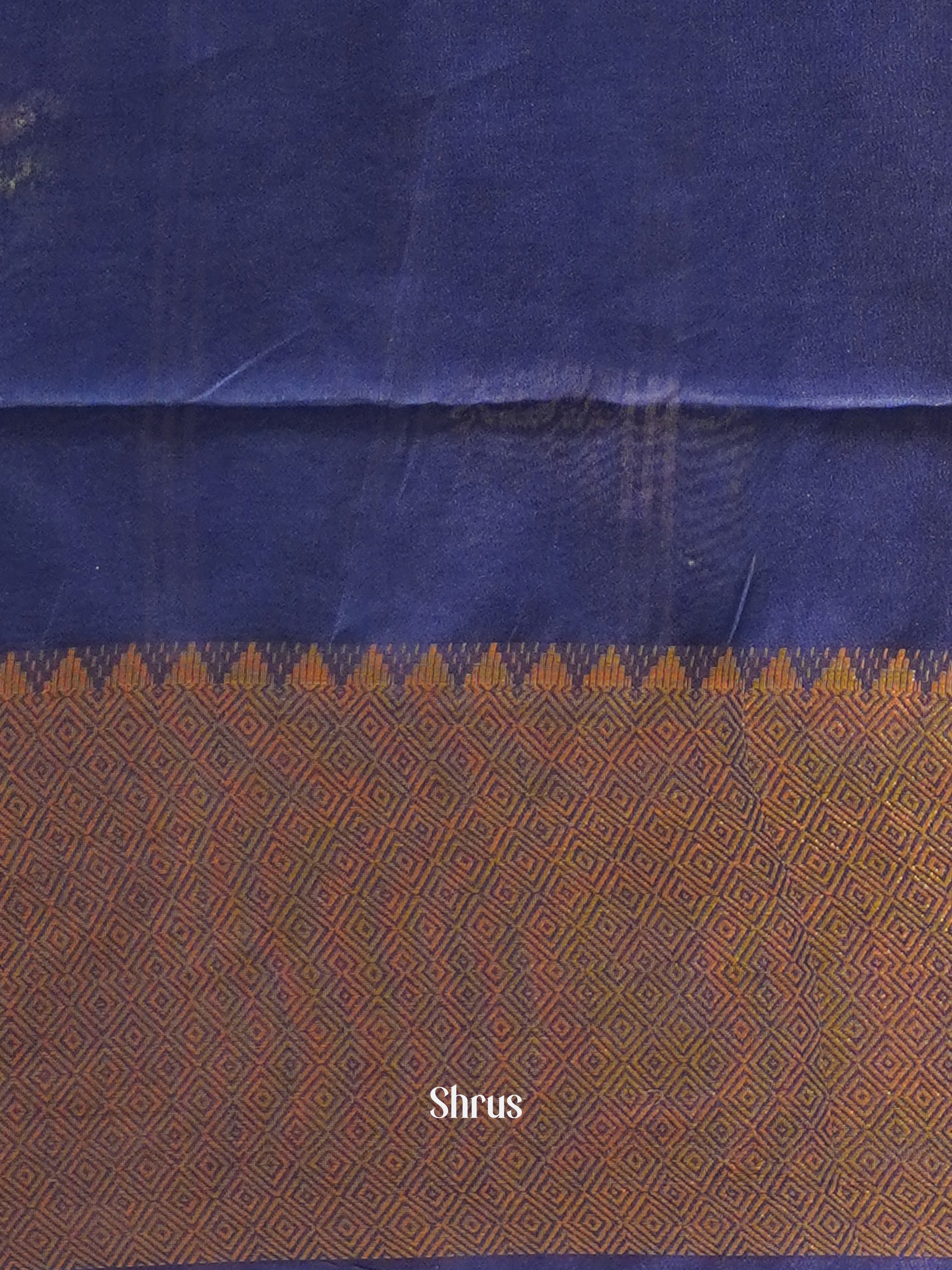 Blue & Cream  - Shibori  Saree - Shop on ShrusEternity.com