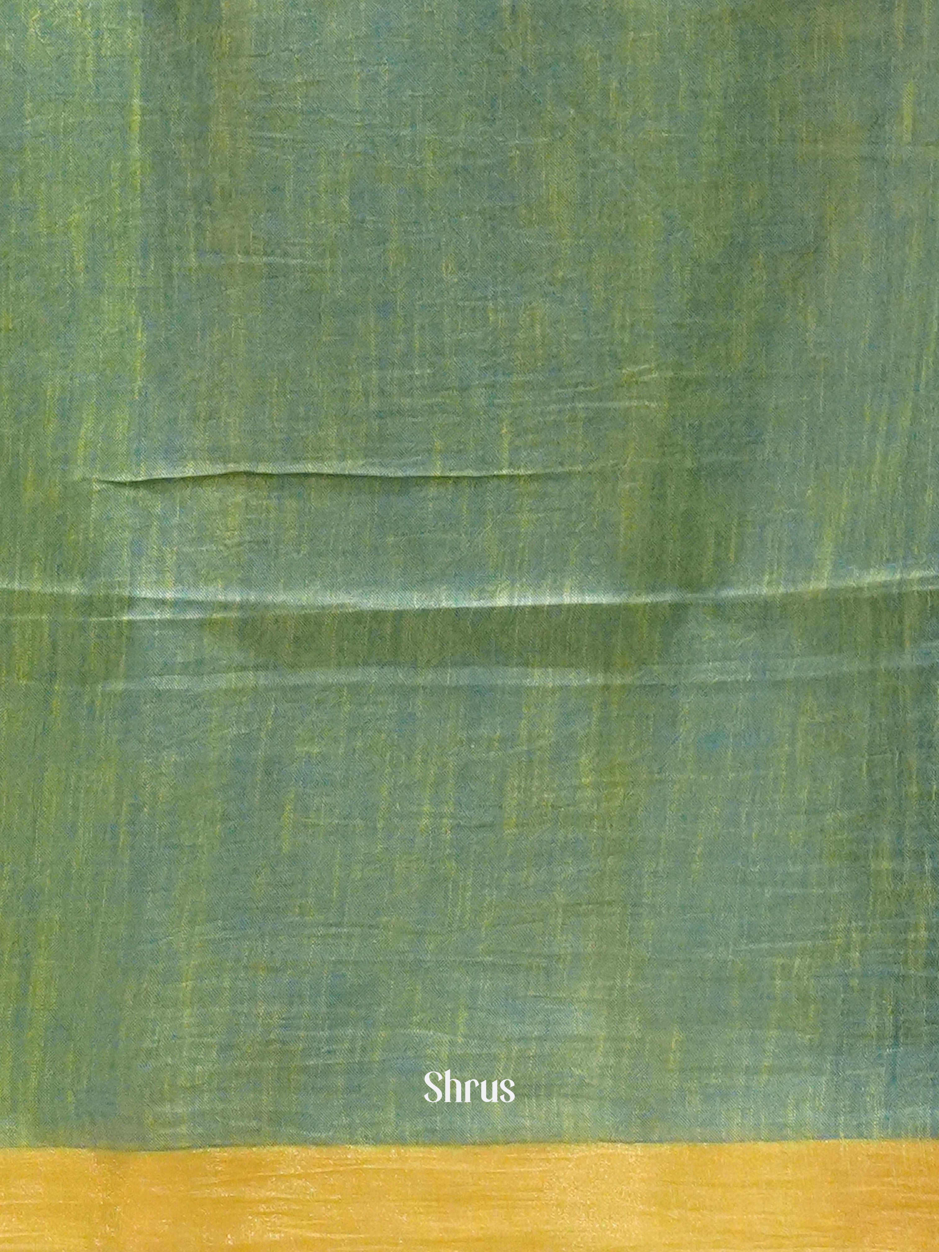 Blue & Green - Art Linen Saree