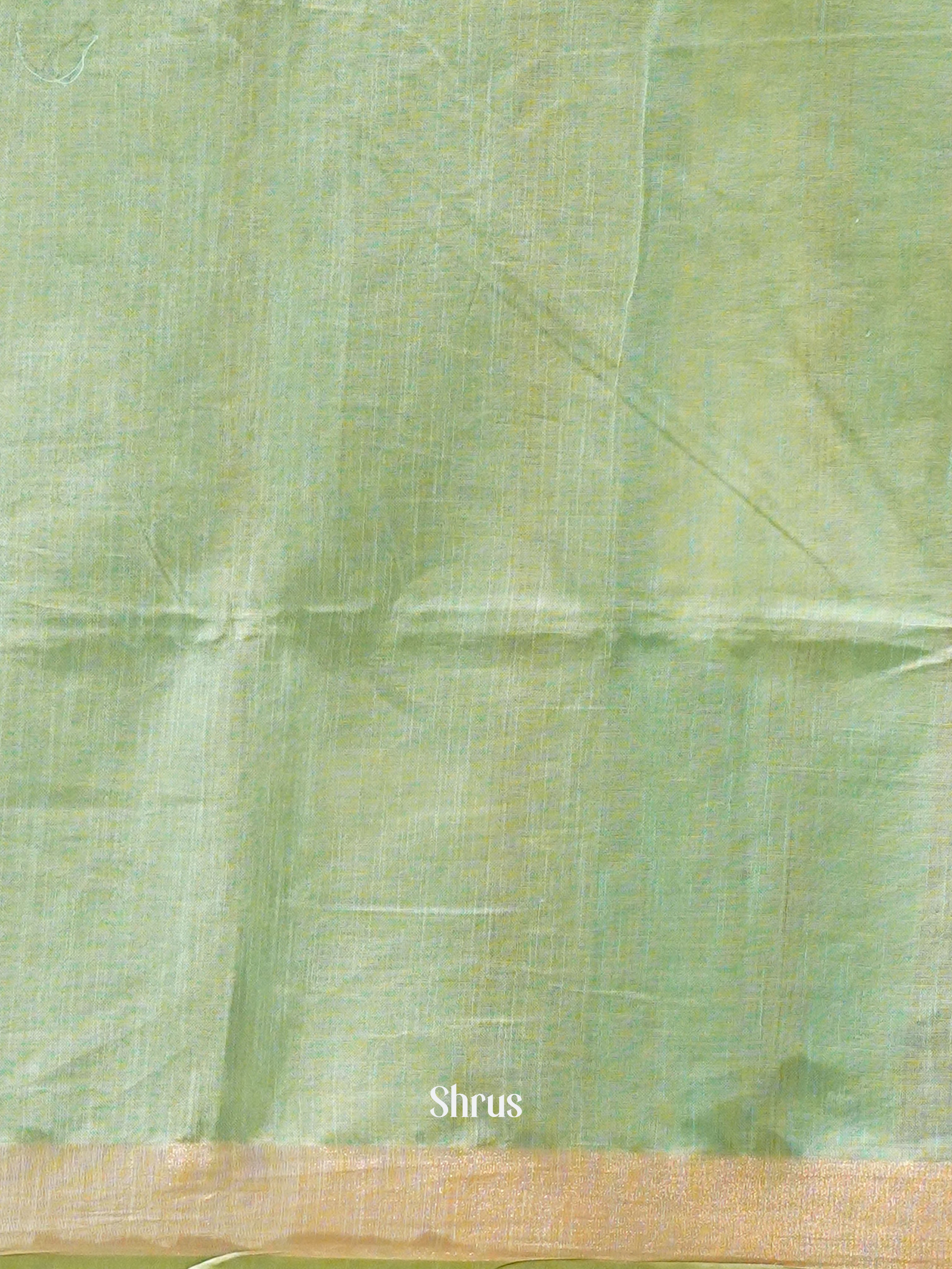 Brown & Green - Art Linen Saree