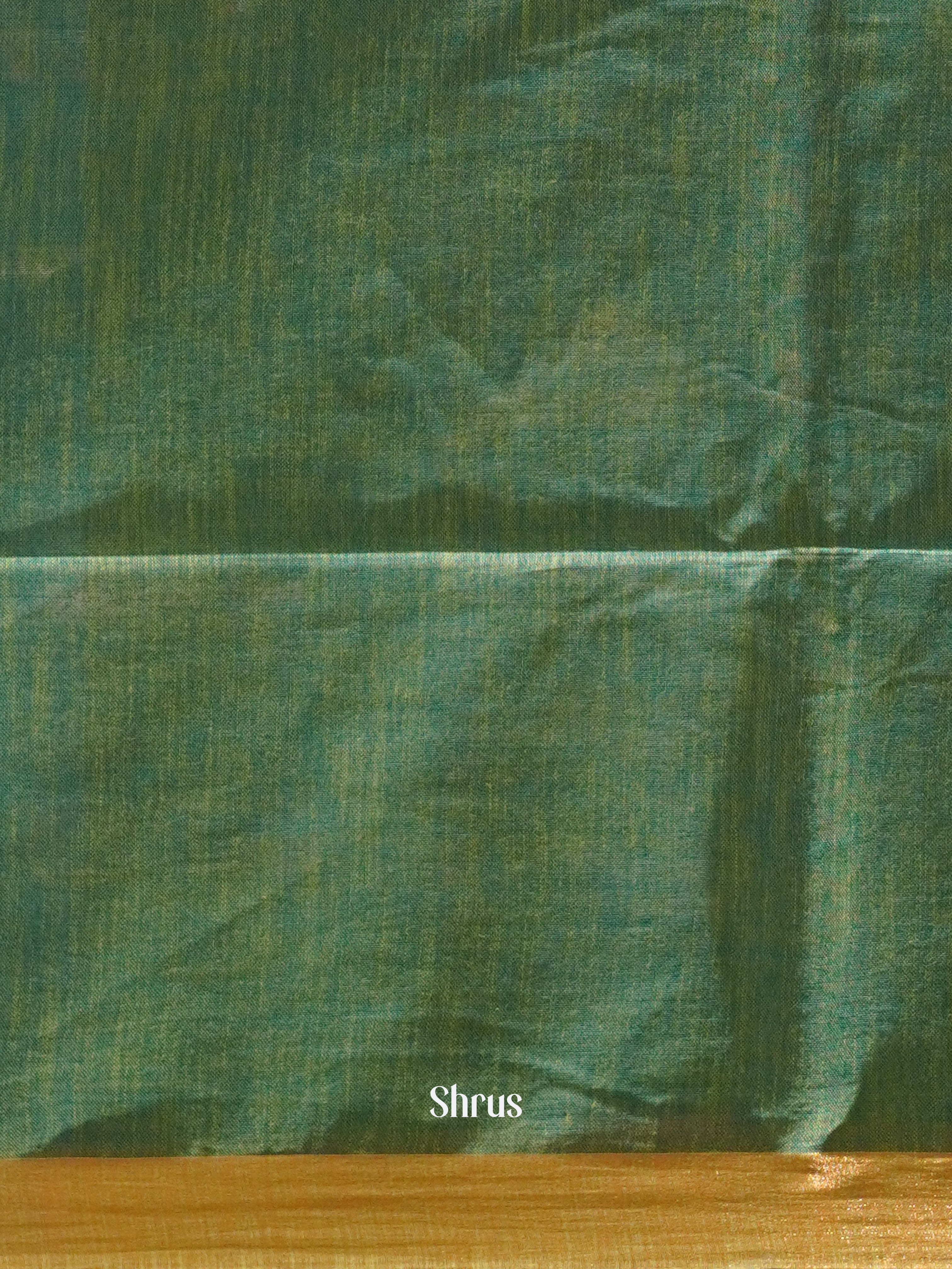 Blue & Green - Art Linen Saree - Shop on ShrusEternity.com