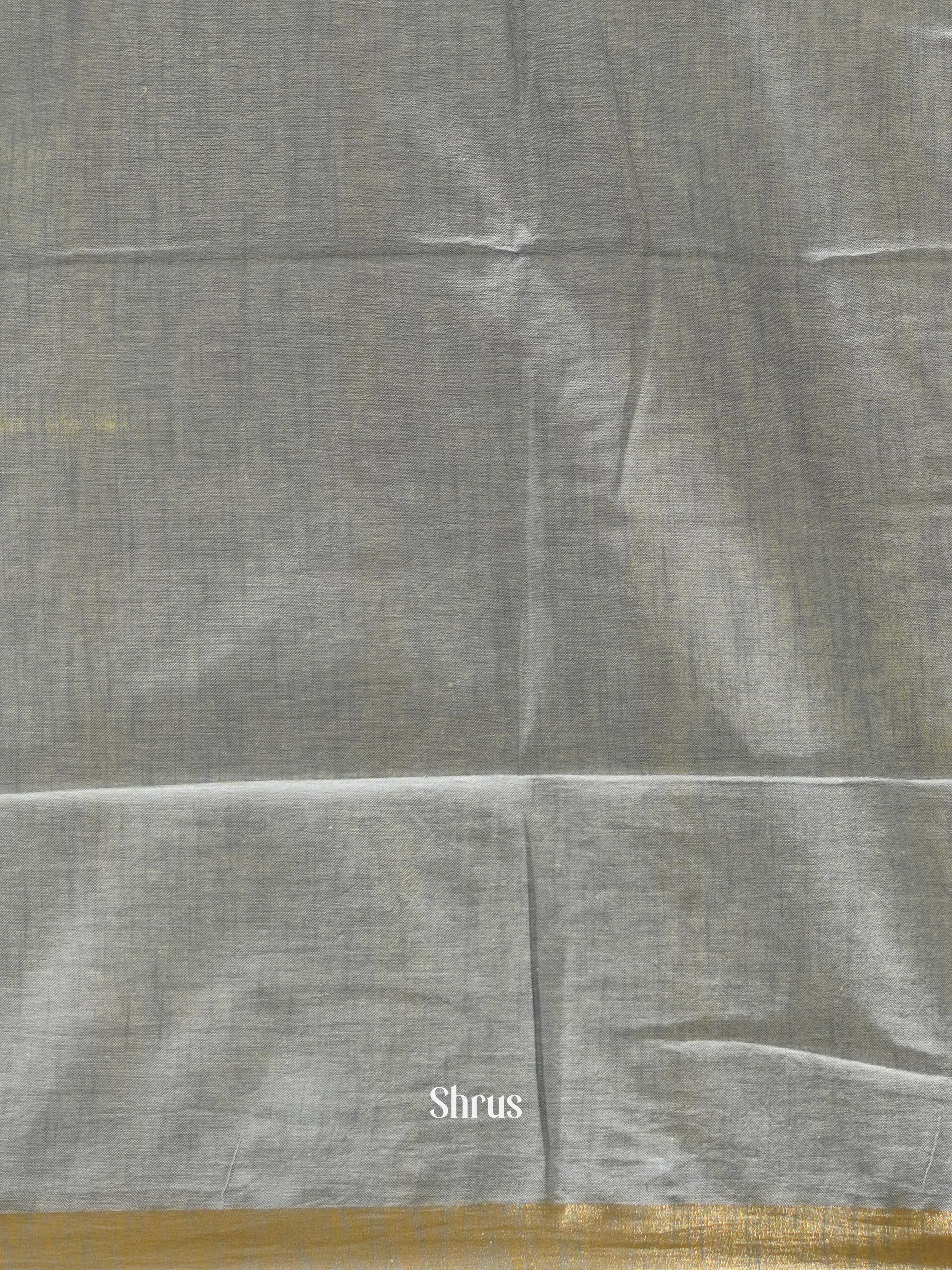 Cream & Grey - Art Linen Saree - Shop on ShrusEternity.com