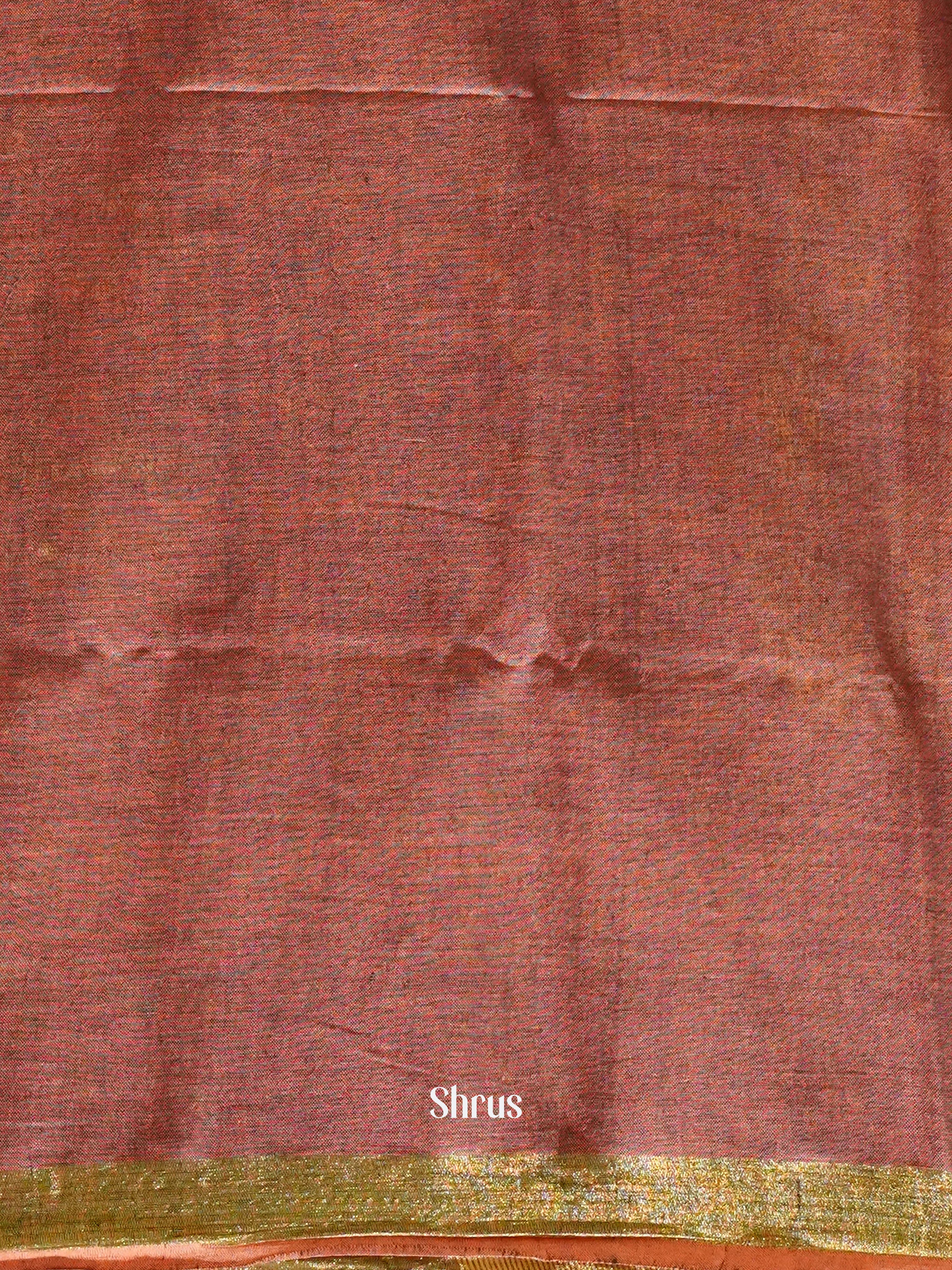 Purple & Brown - Art Linen Saree