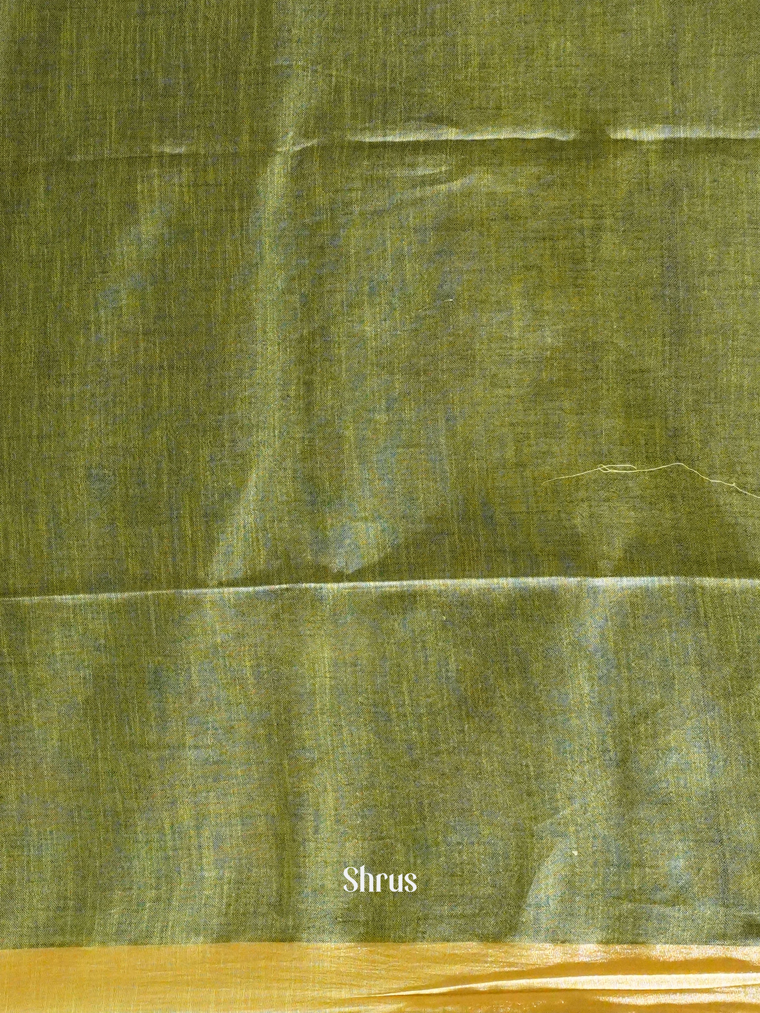 Blue & Green - Art Linen Saree