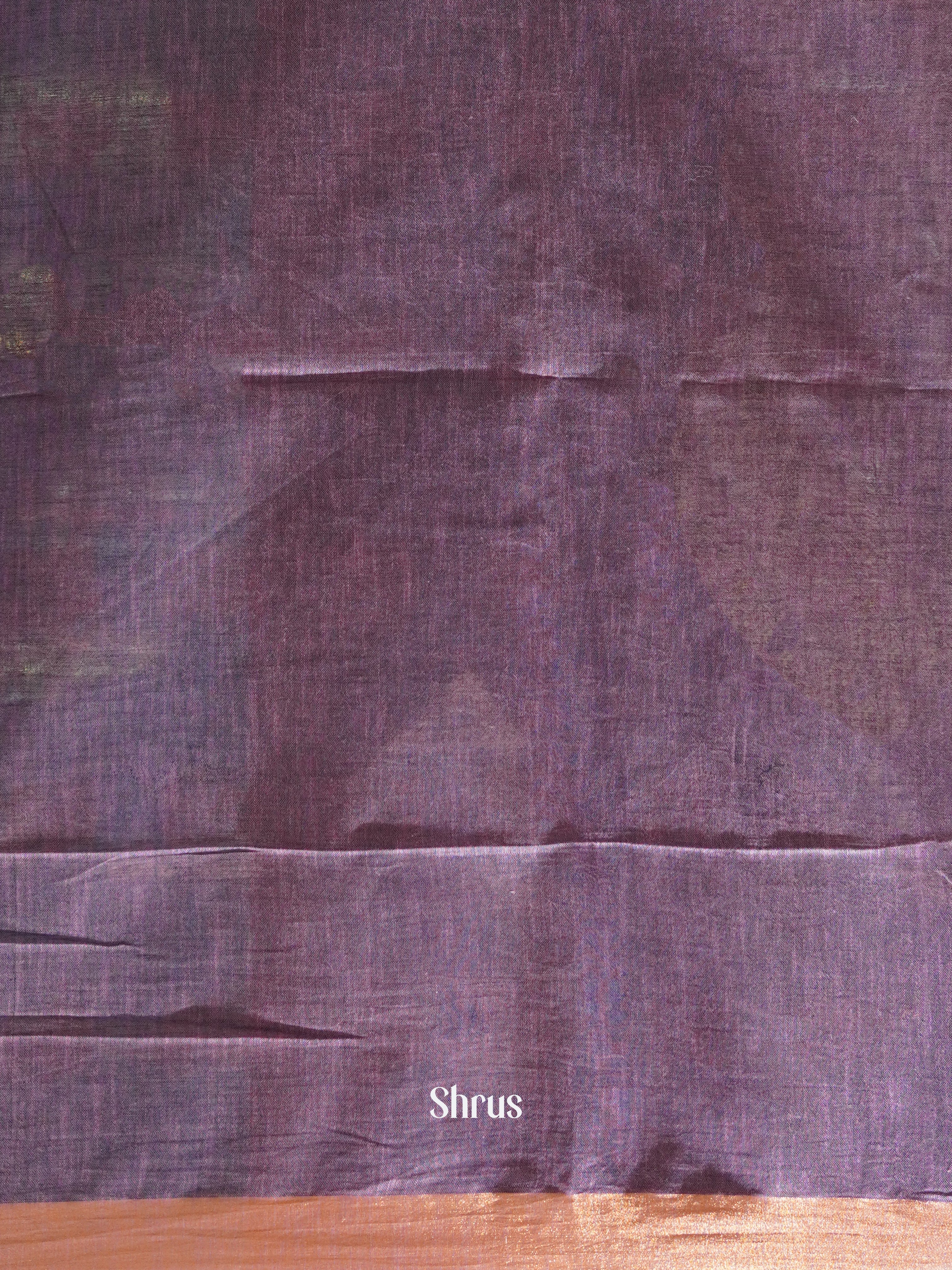 Blue & Purple - Art Linen Saree - Shop on ShrusEternity.com