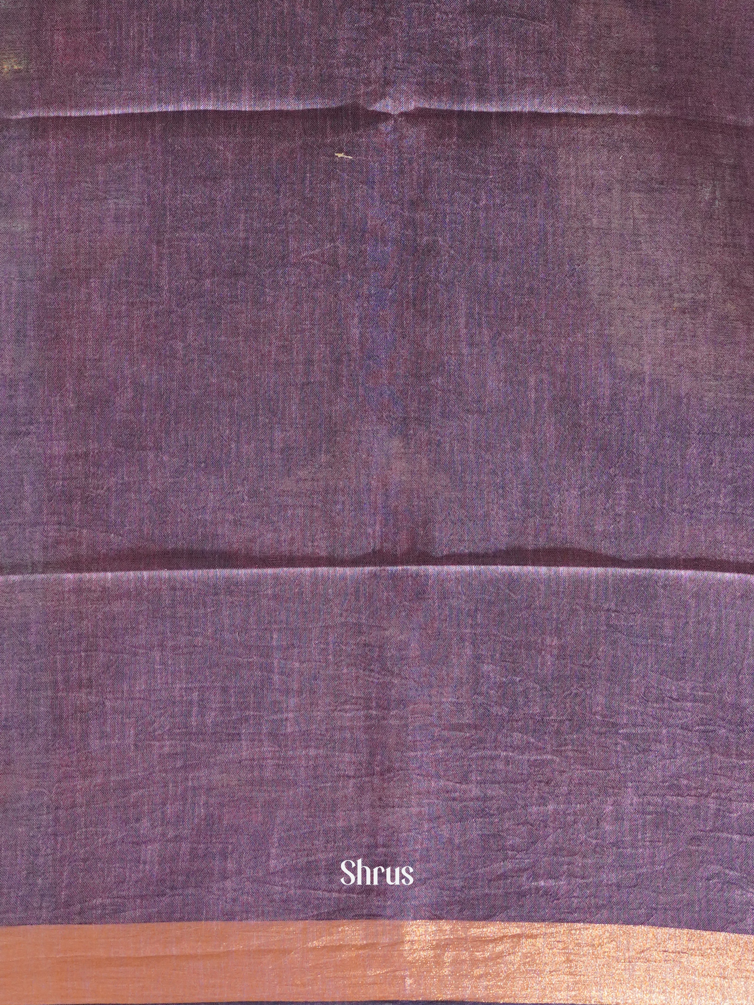 Grey & Purple - Art Linen Saree - Shop on ShrusEternity.com