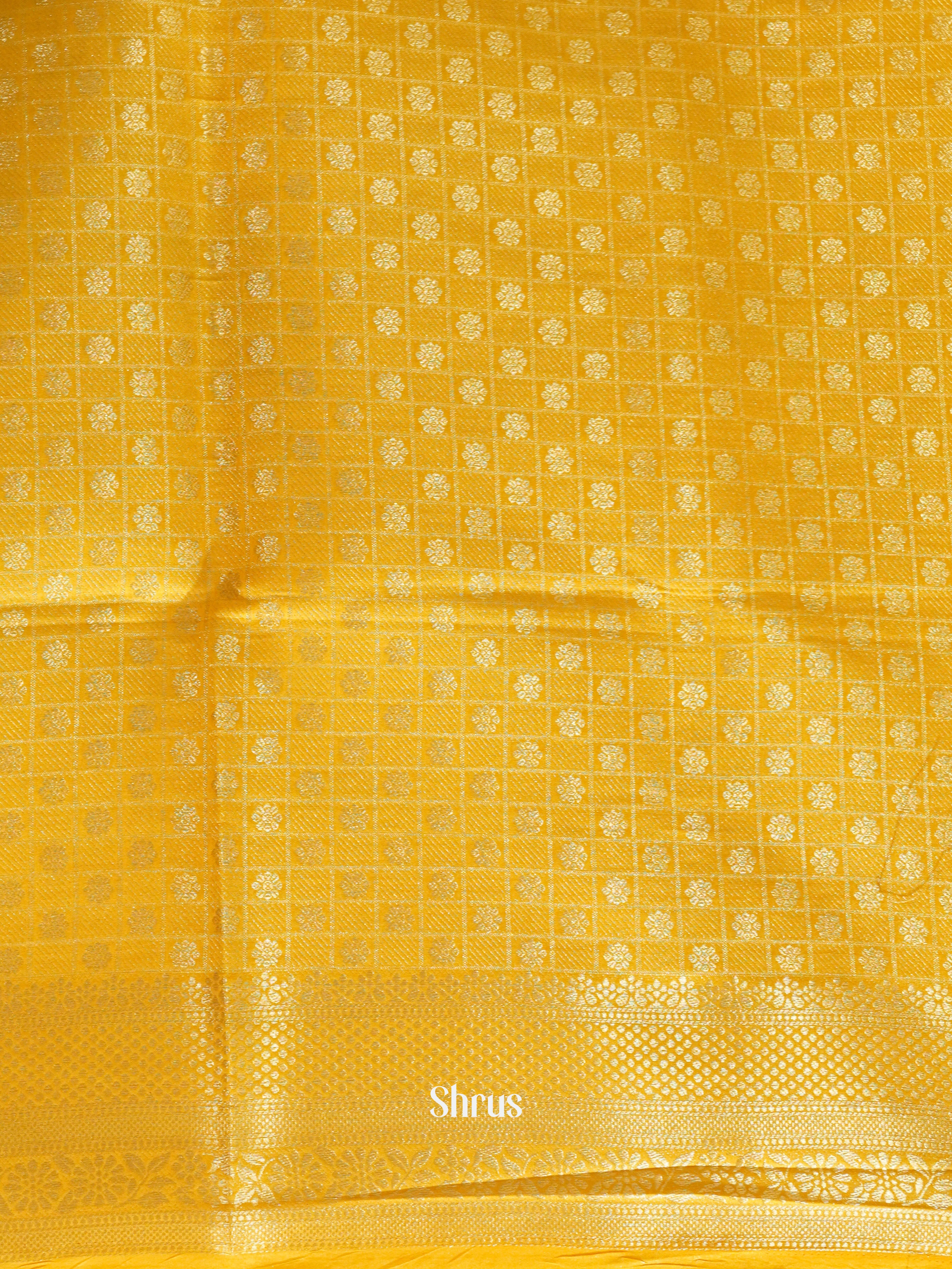 Green & Yellow - Semi Silk cotton