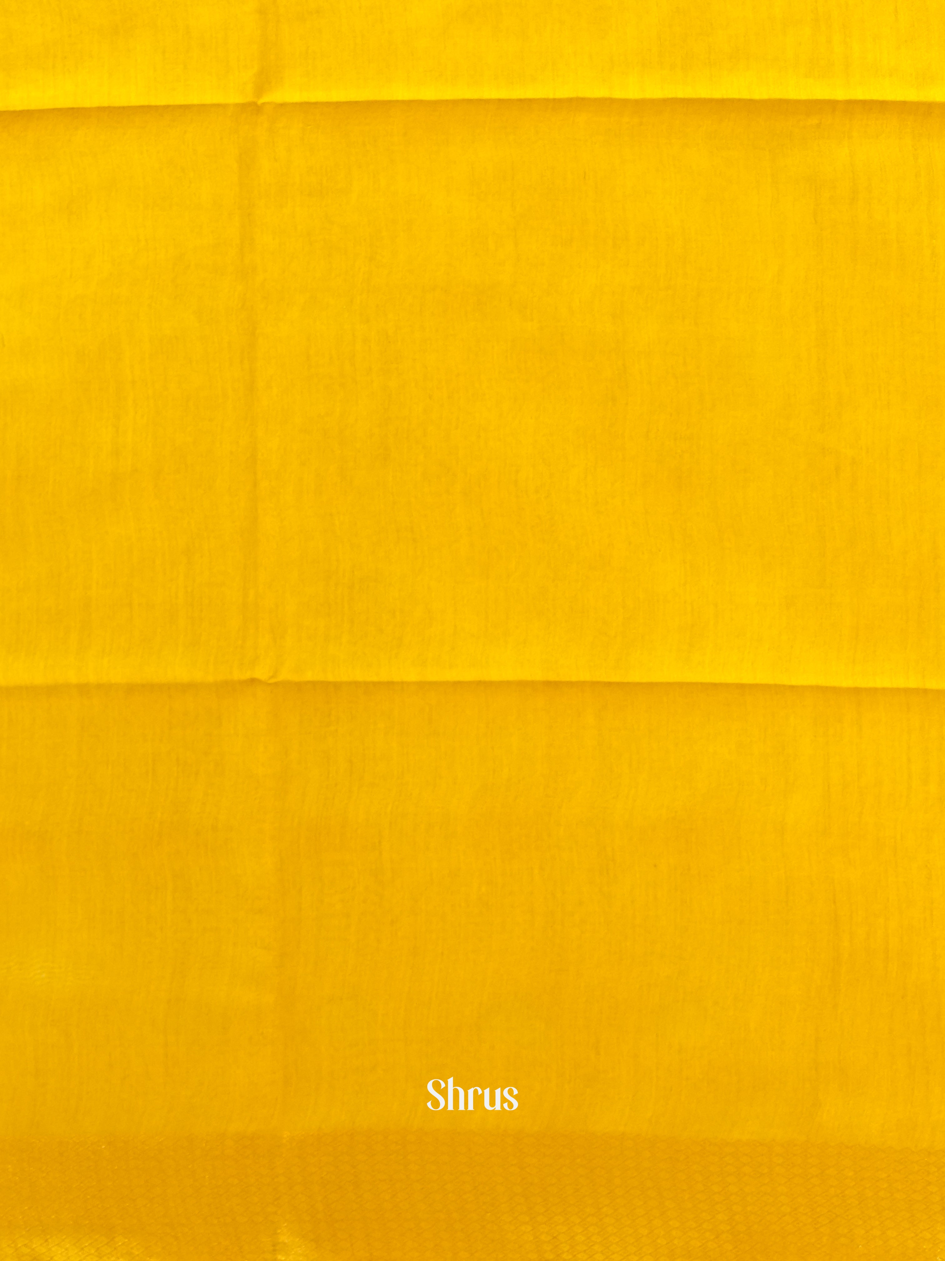 Yellow(Single Tone) - Semi Tussar Saree - Shop on ShrusEternity.com