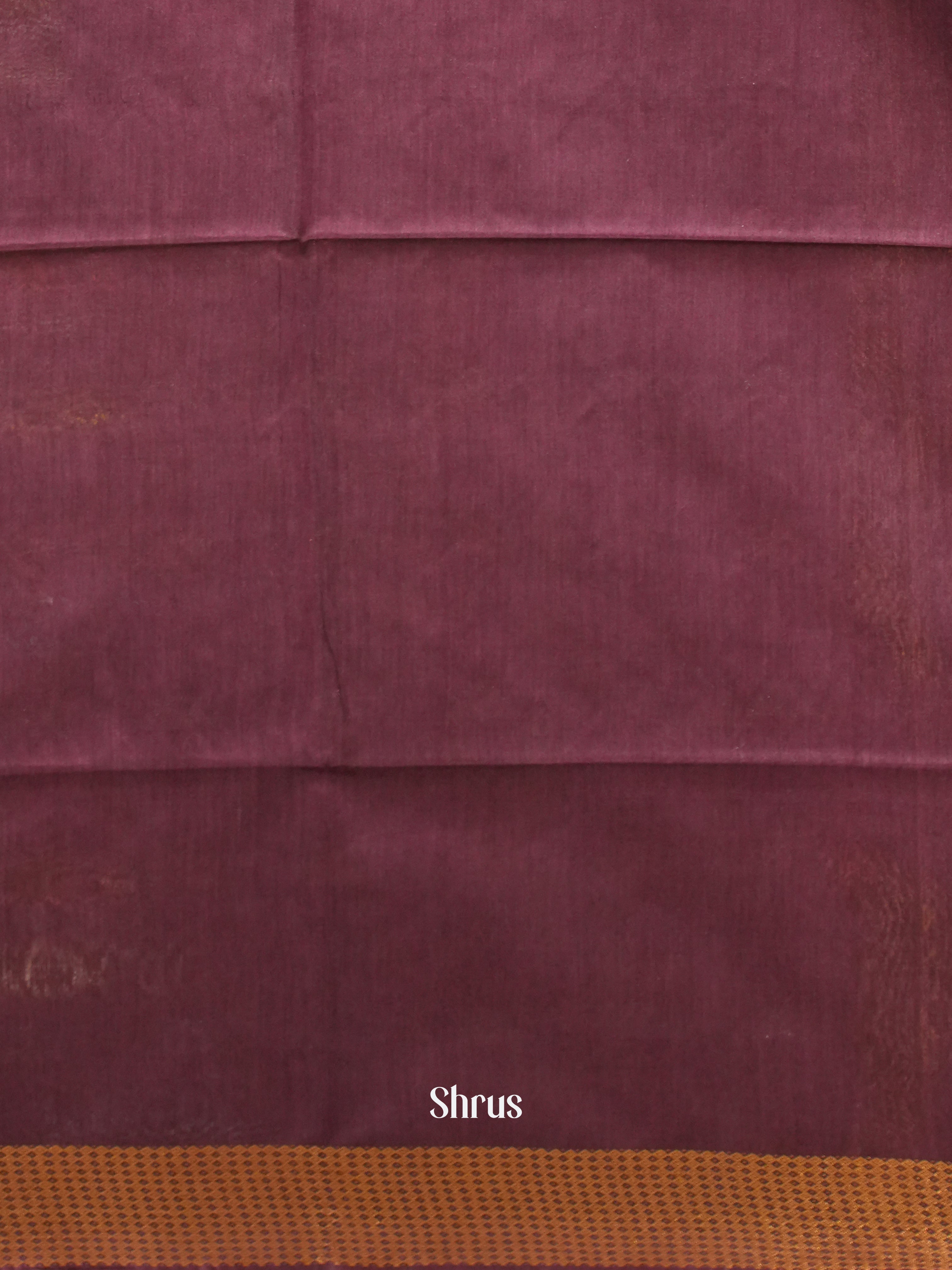 Wine(Single Tone) - Semi Tussar - Shop on ShrusEternity.com