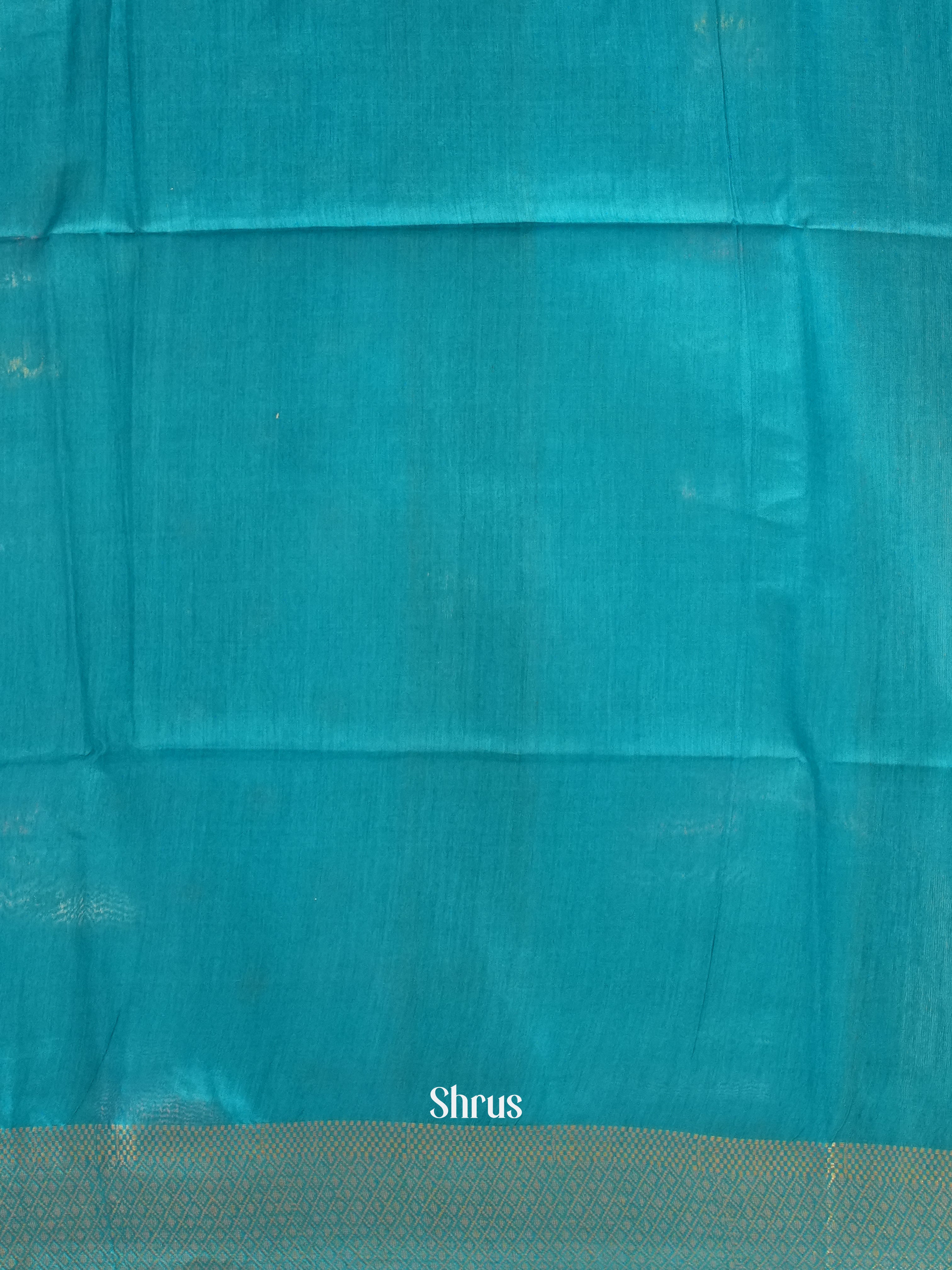 Blue(Single Tone) - Tussar Saree - Shop on ShrusEternity.com