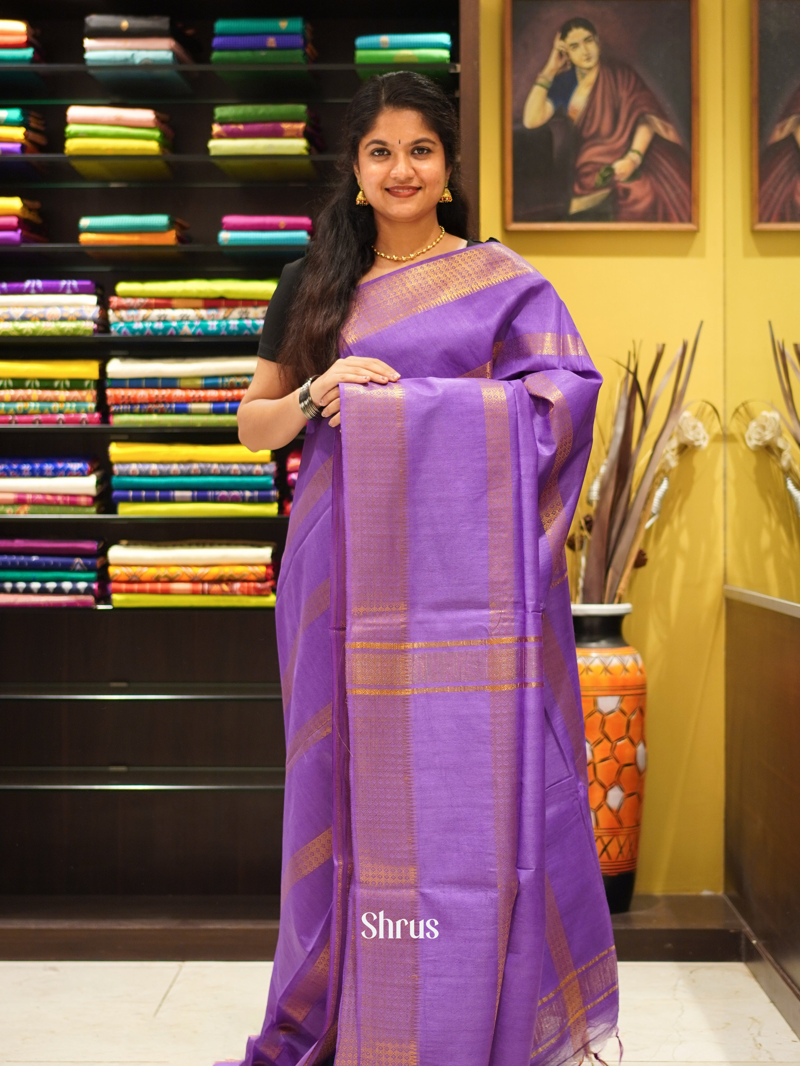 CDS29674 - Semi Tussar Saree - Shop on ShrusEternity.com