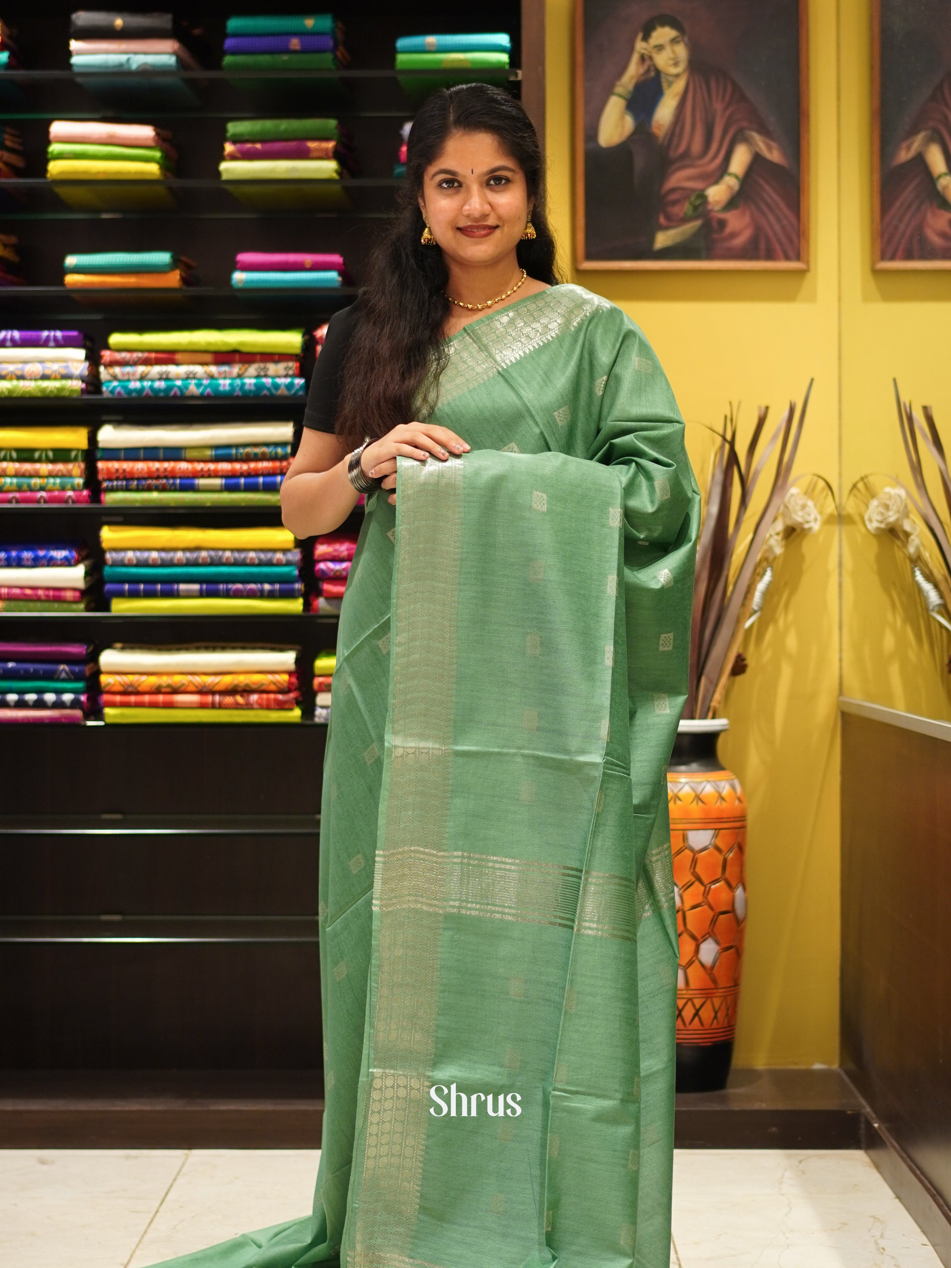 CDS29680 - Semi Tussar Saree - Shop on ShrusEternity.com