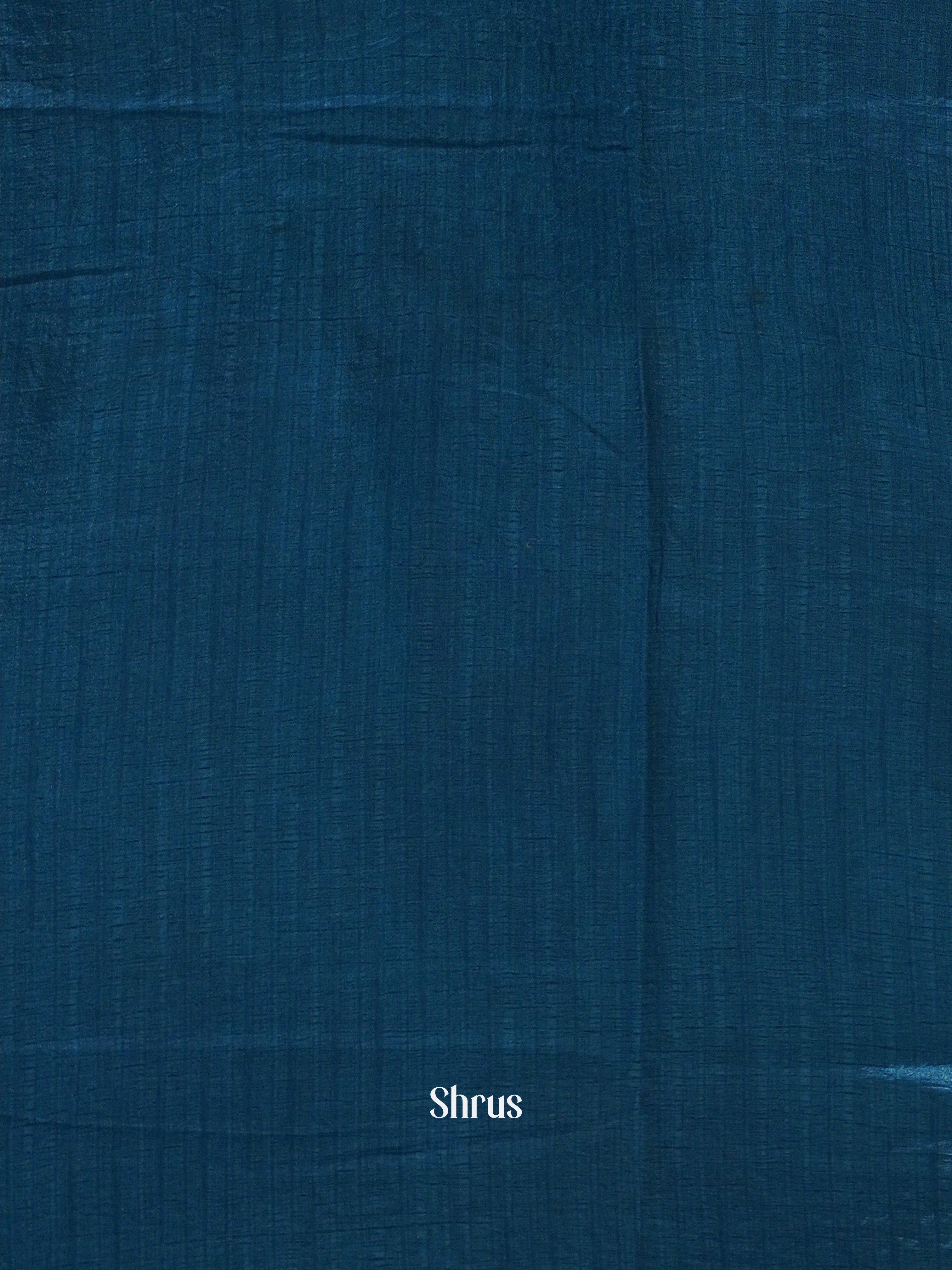 Blue(Single Tone) - Semi Kantha Saree - Shop on ShrusEternity.com