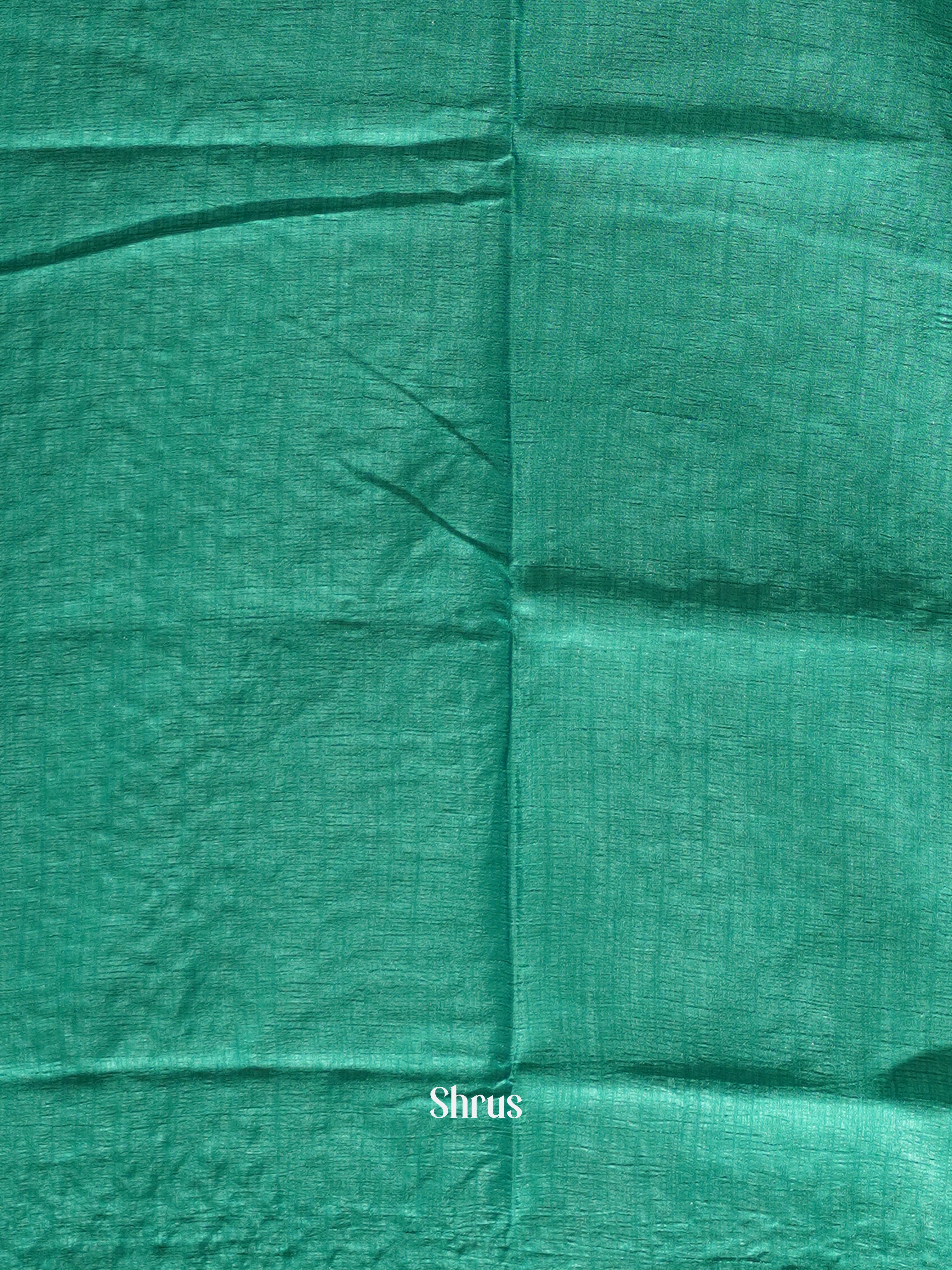 Green(Single Tone) - Semi Kantha Saree - Shop on ShrusEternity.com