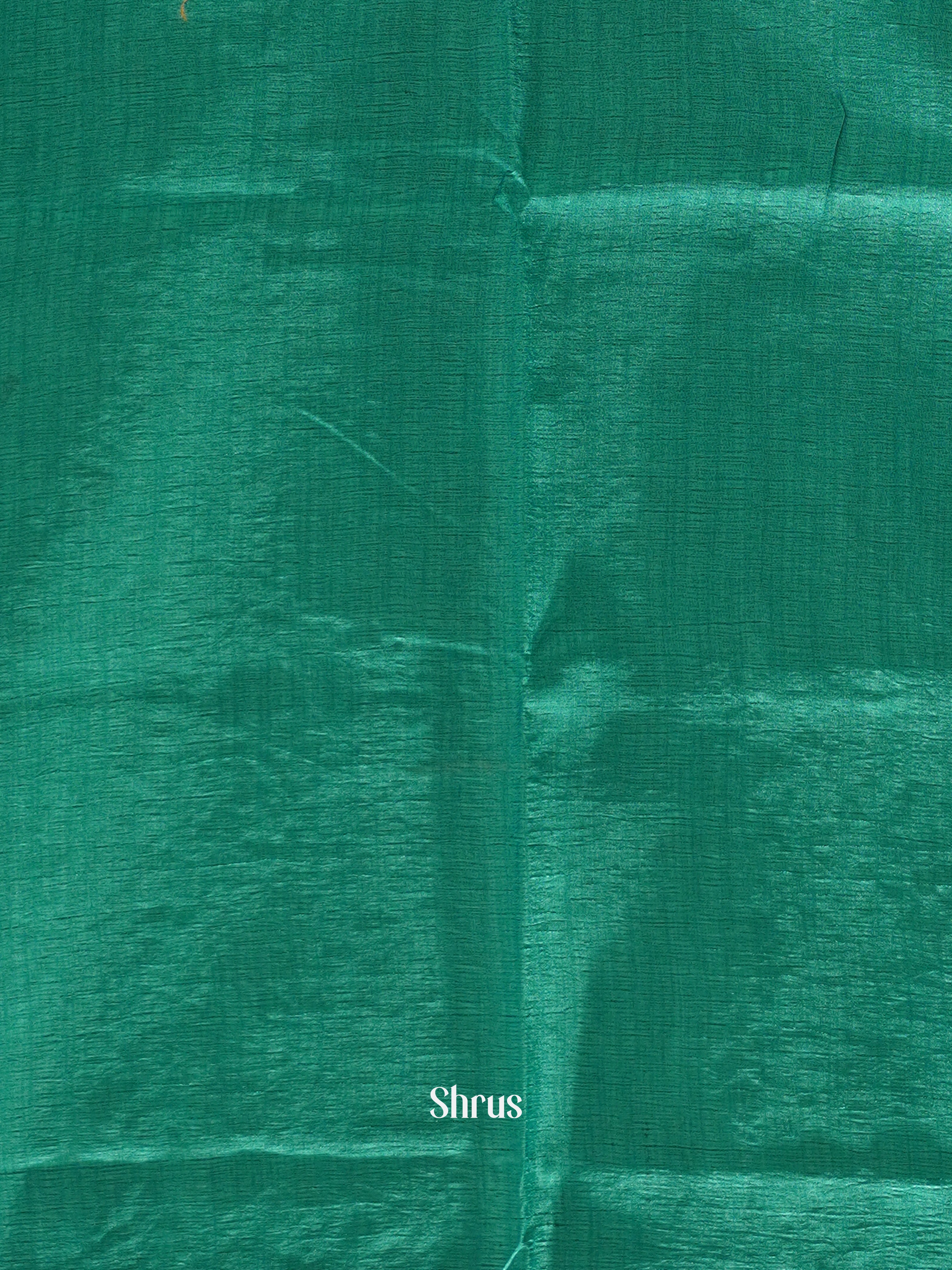 Green(Single Tone) - Semi Kantha Saree - Shop on ShrusEternity.com