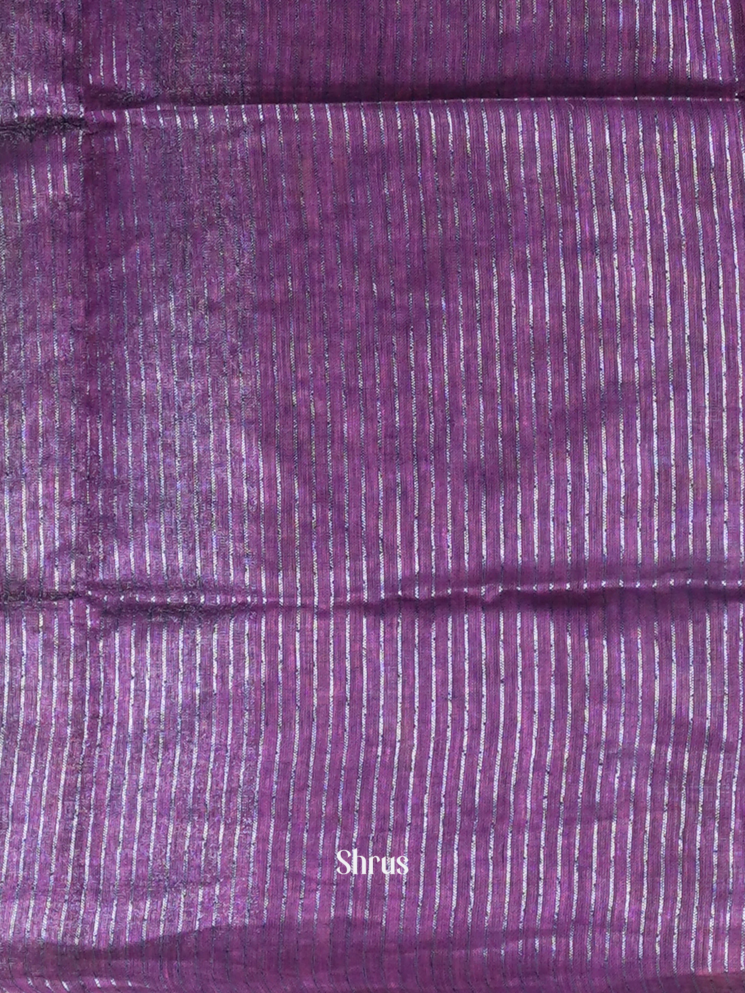 Purple  - Linen Saree