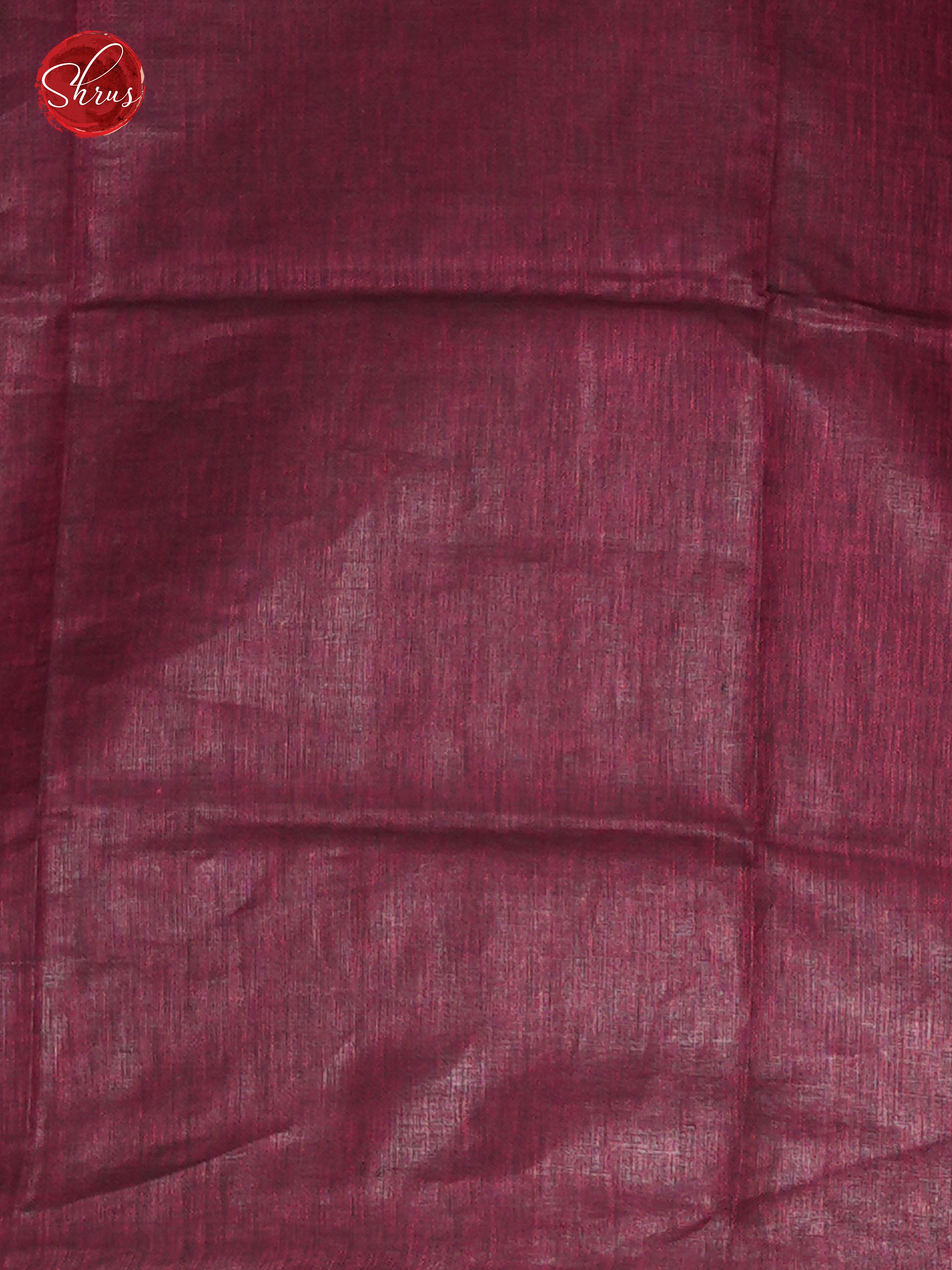 Maroon - Linen Saree - Shop on ShrusEternity.com