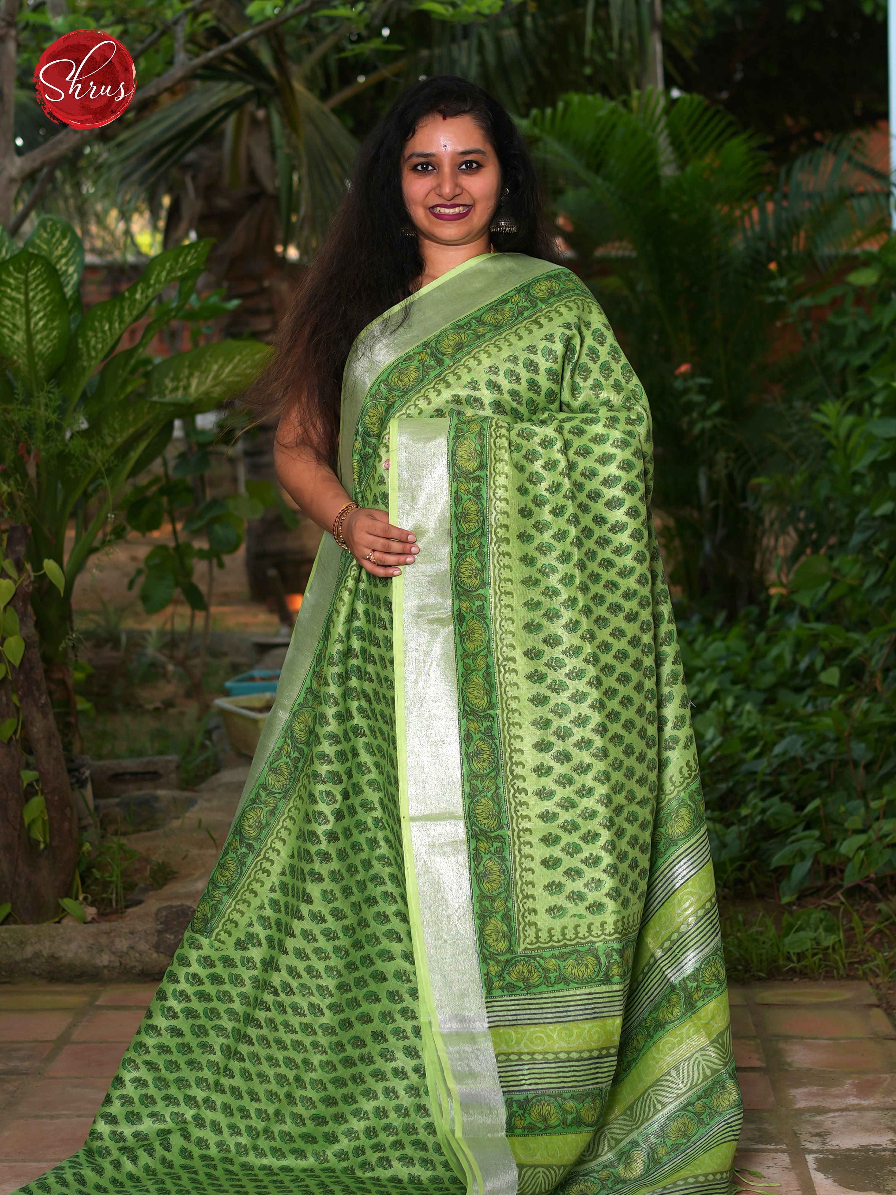 Green - Linen Saree