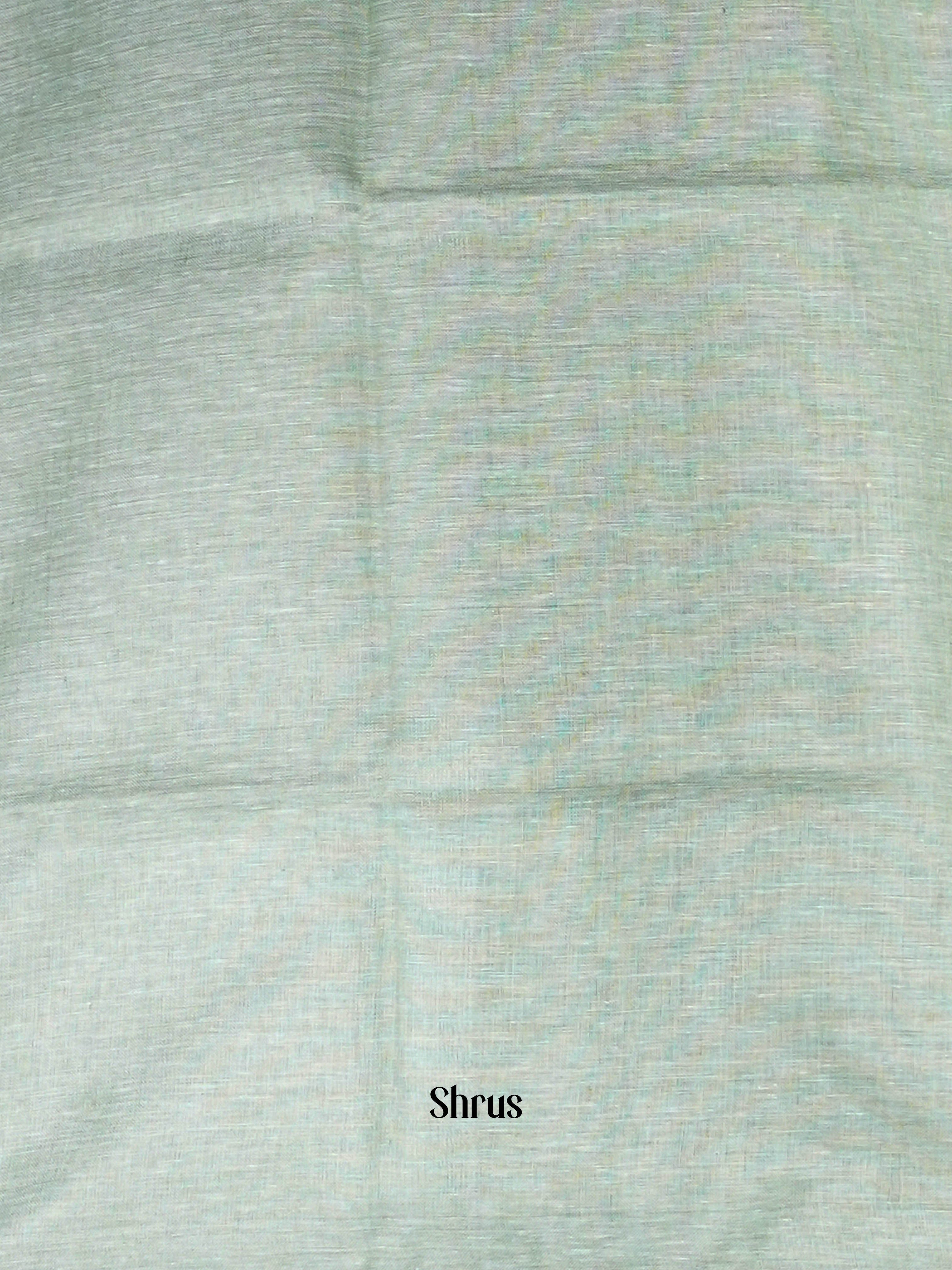 Lite Green - Linen Saree