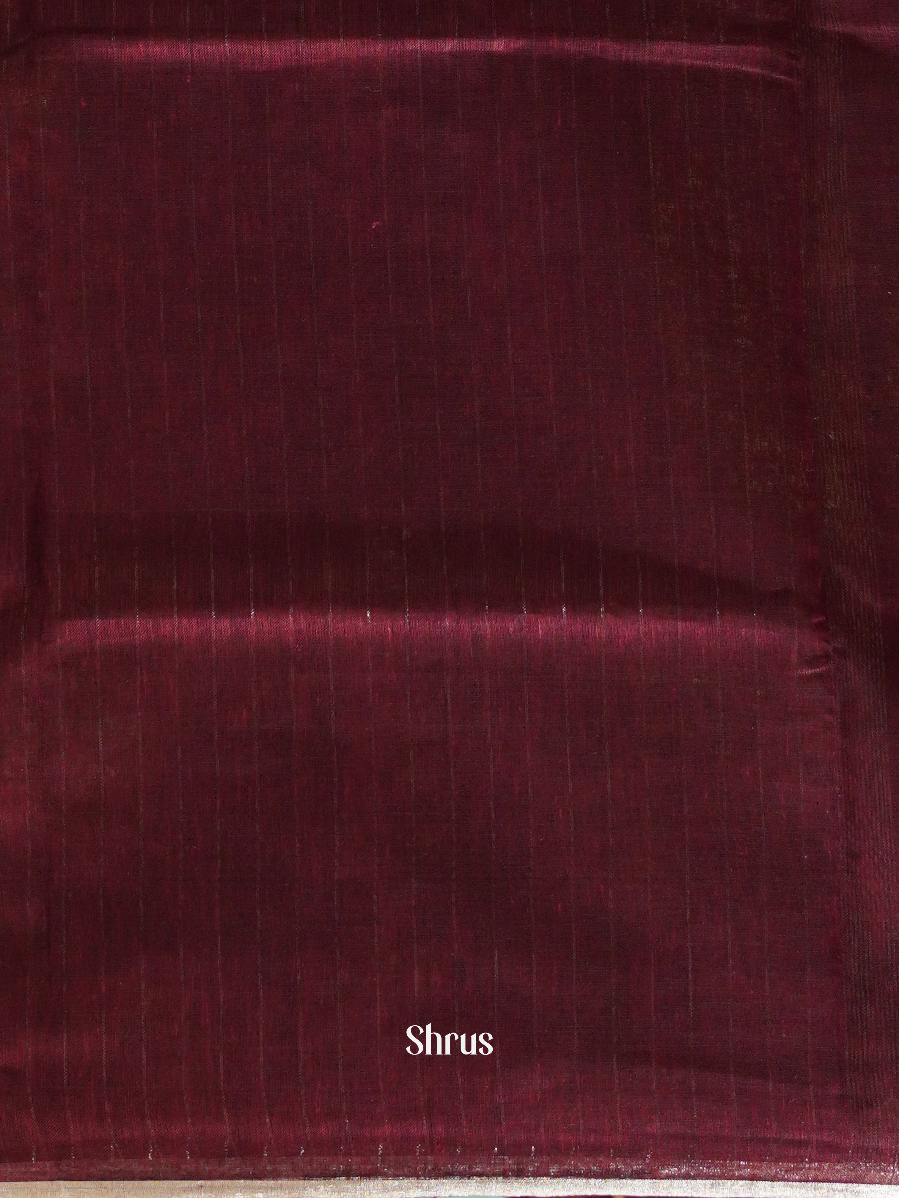 Wine (Single tone) - Linen Saree