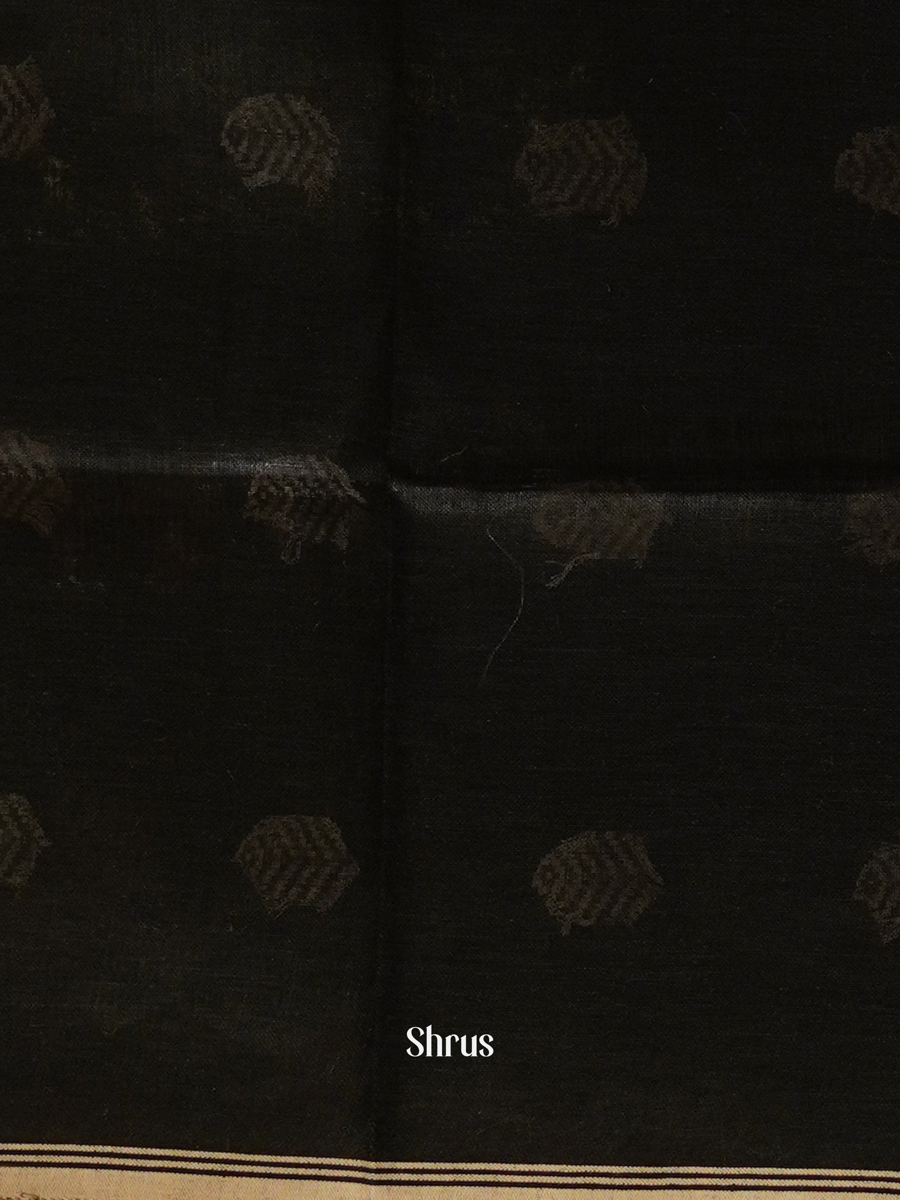 Black(Single Tone)- Linen Saree