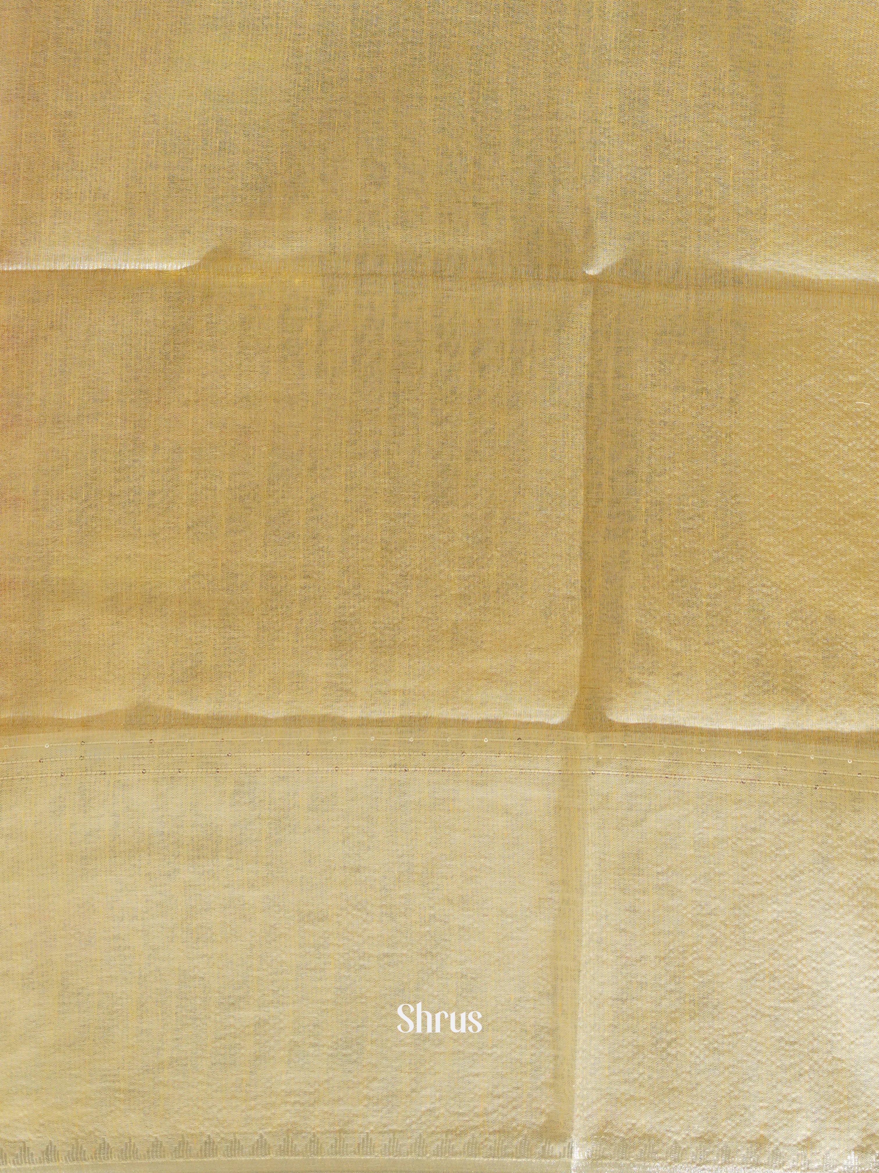 Mild Yellow & Cream - Linen Saree