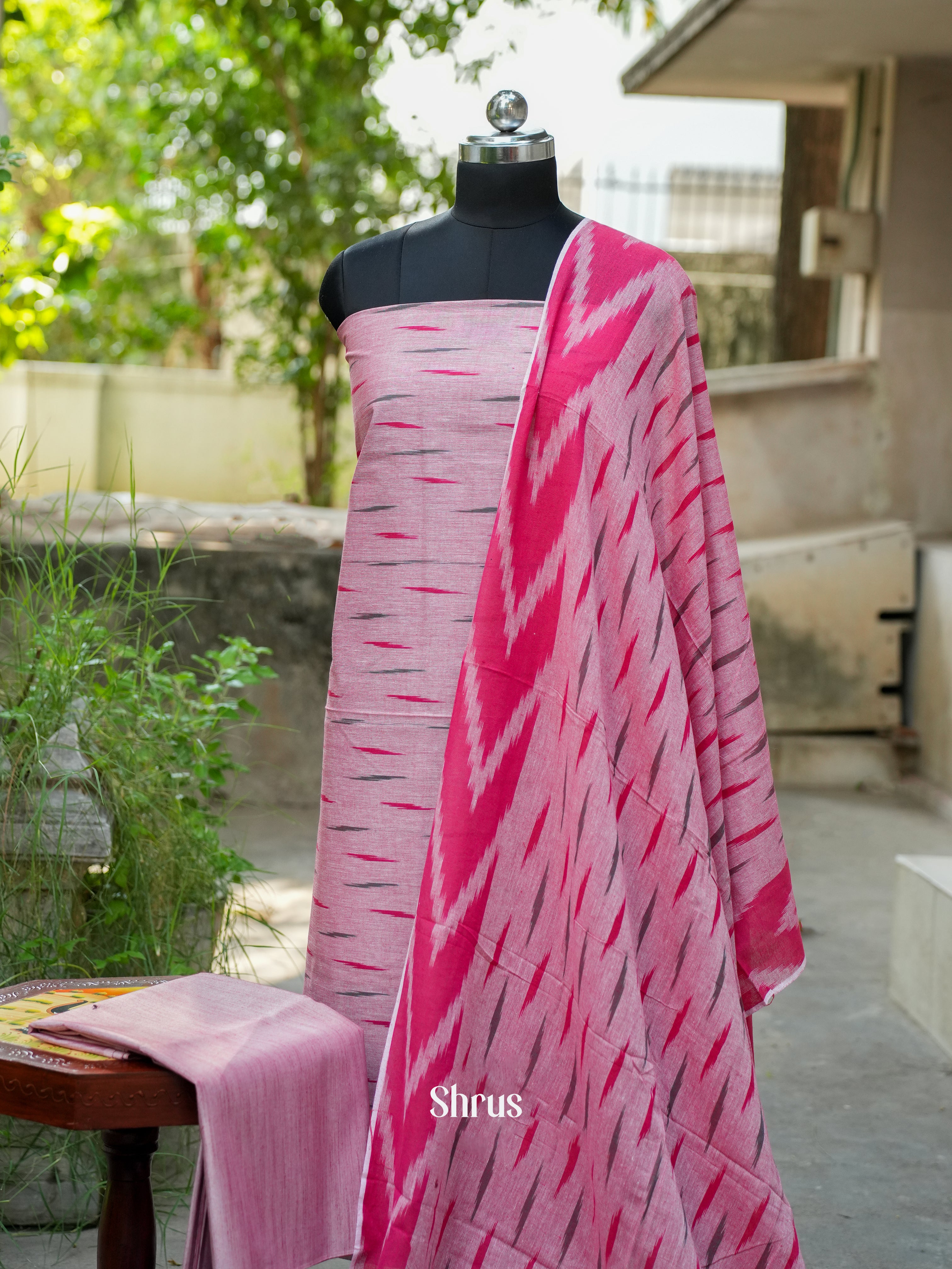 Pink - Ikkat Salwar - Shop on ShrusEternity.com