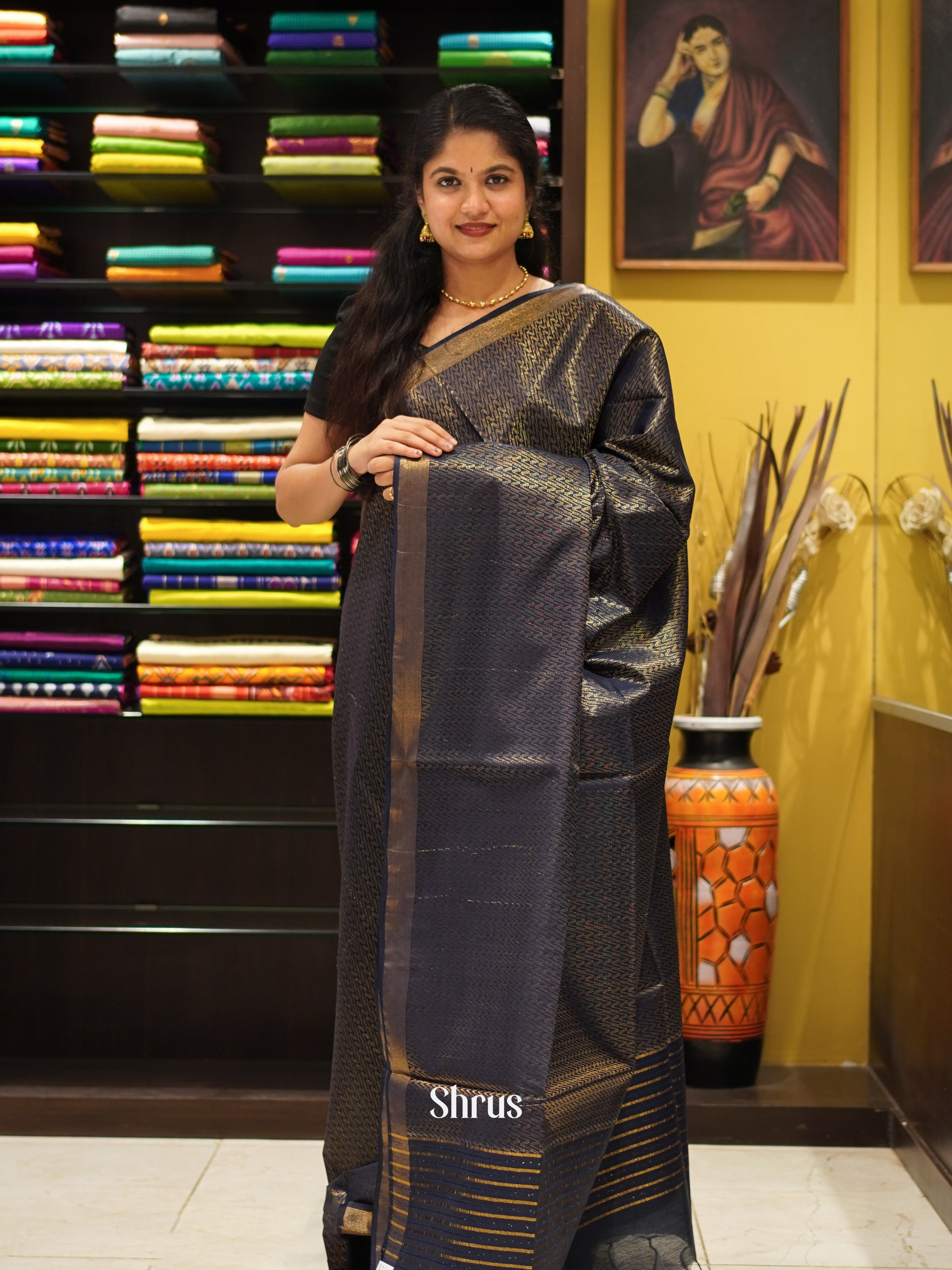 CES02096 - Semi Tussar Saree - Shop on ShrusEternity.com