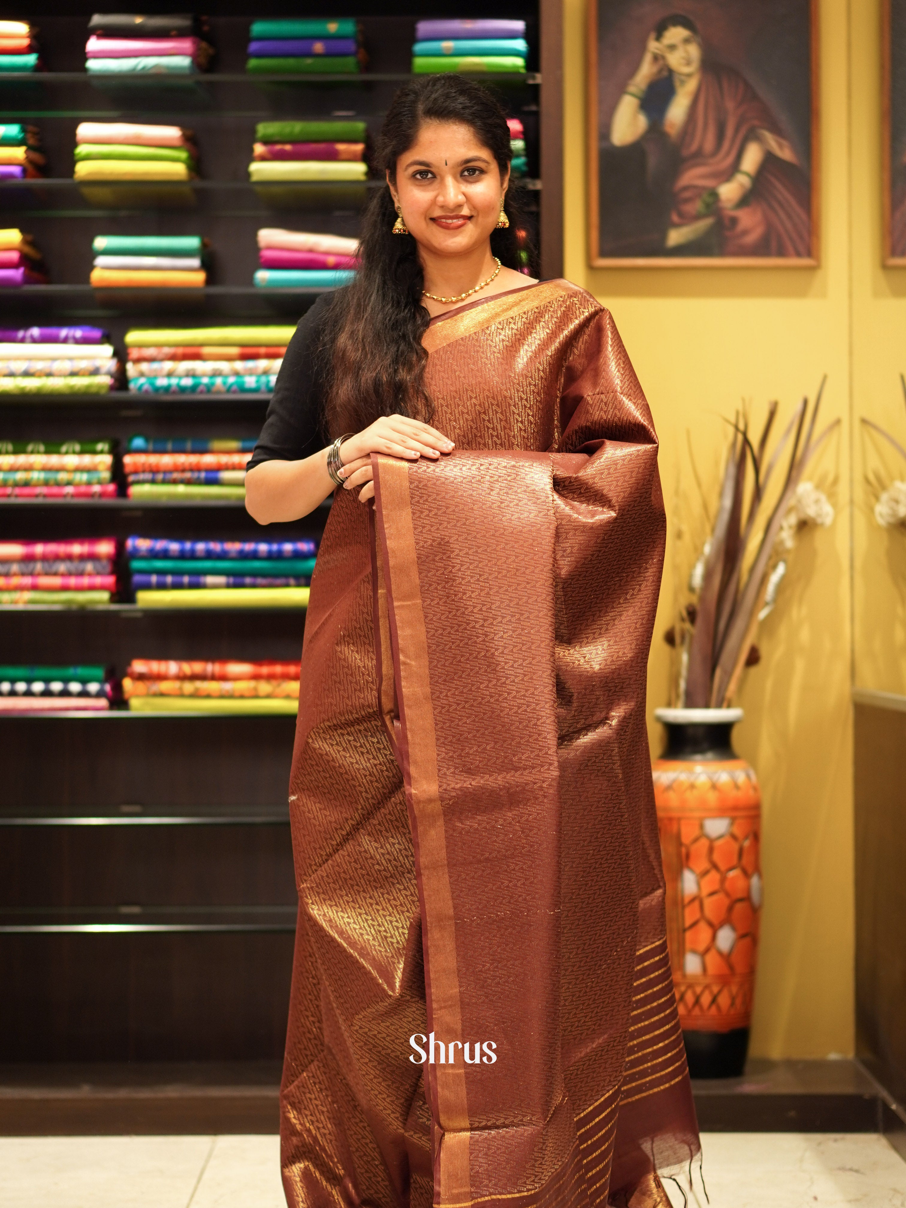 CES02097 - Semi Tussar Saree - Shop on ShrusEternity.com