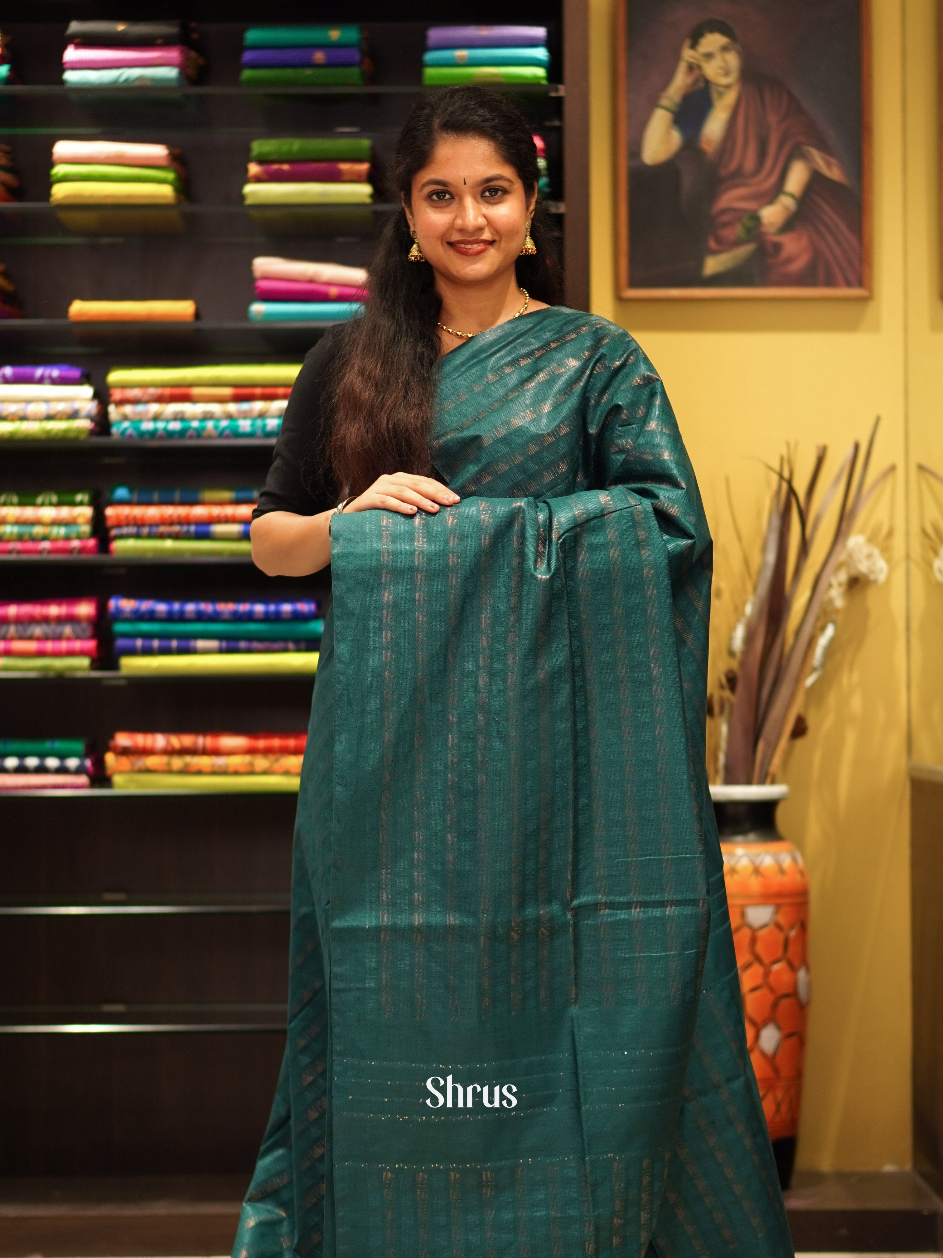 CES02125 - Semi Tussar Saree - Shop on ShrusEternity.com