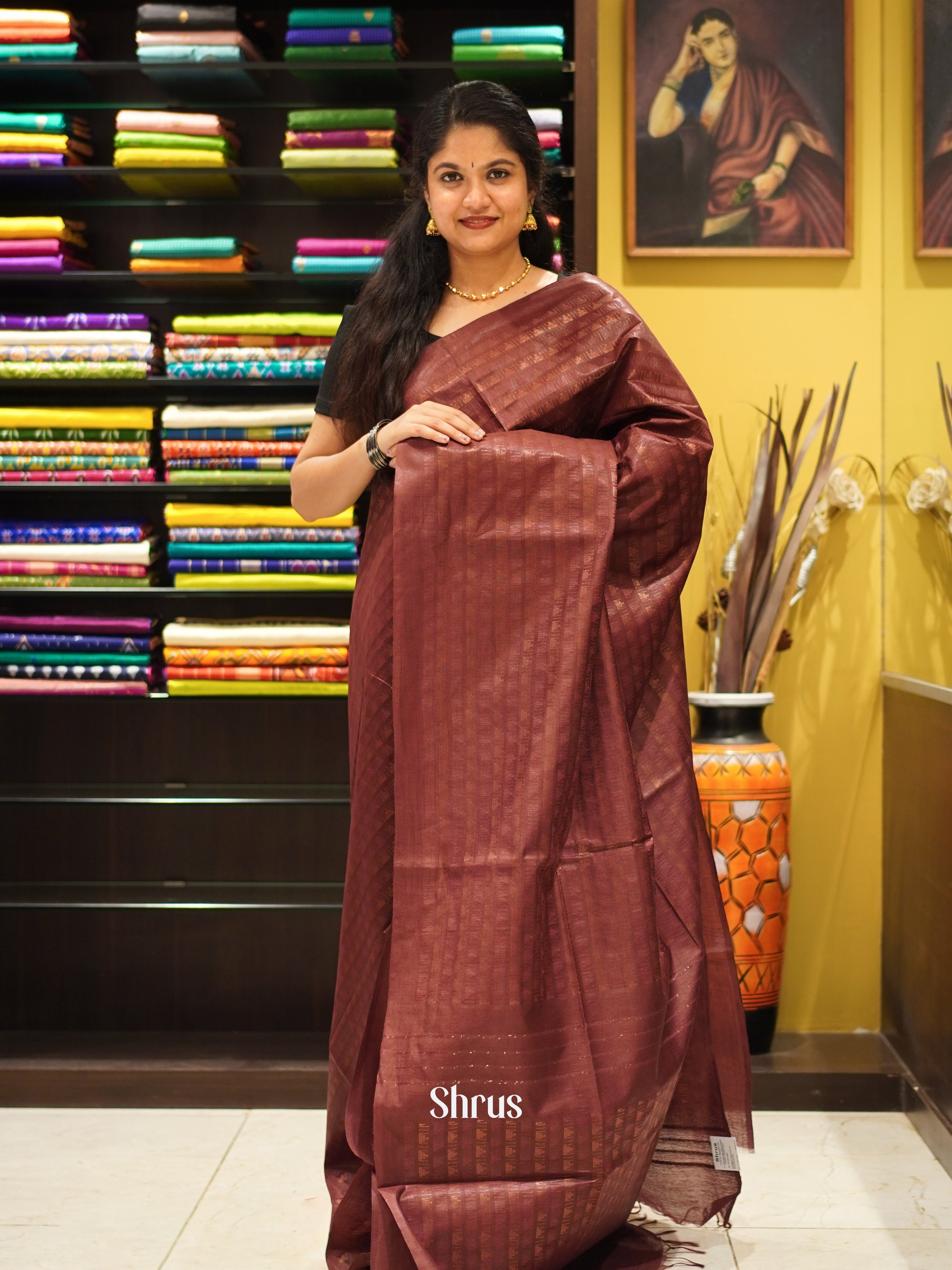 CES02130 - Semi Tussar Saree - Shop on ShrusEternity.com