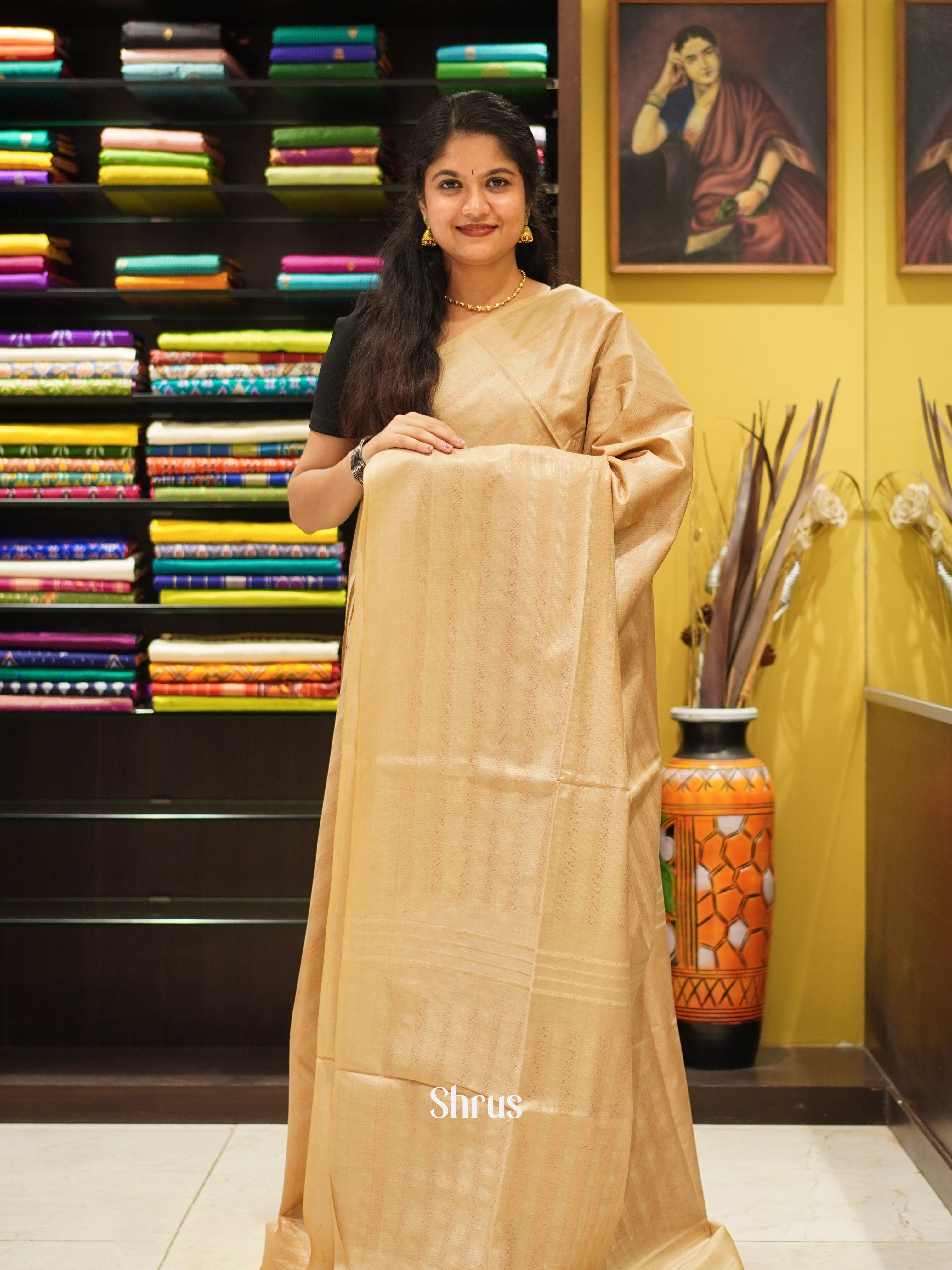 CES02133 - Semi Tussar Saree - Shop on ShrusEternity.com