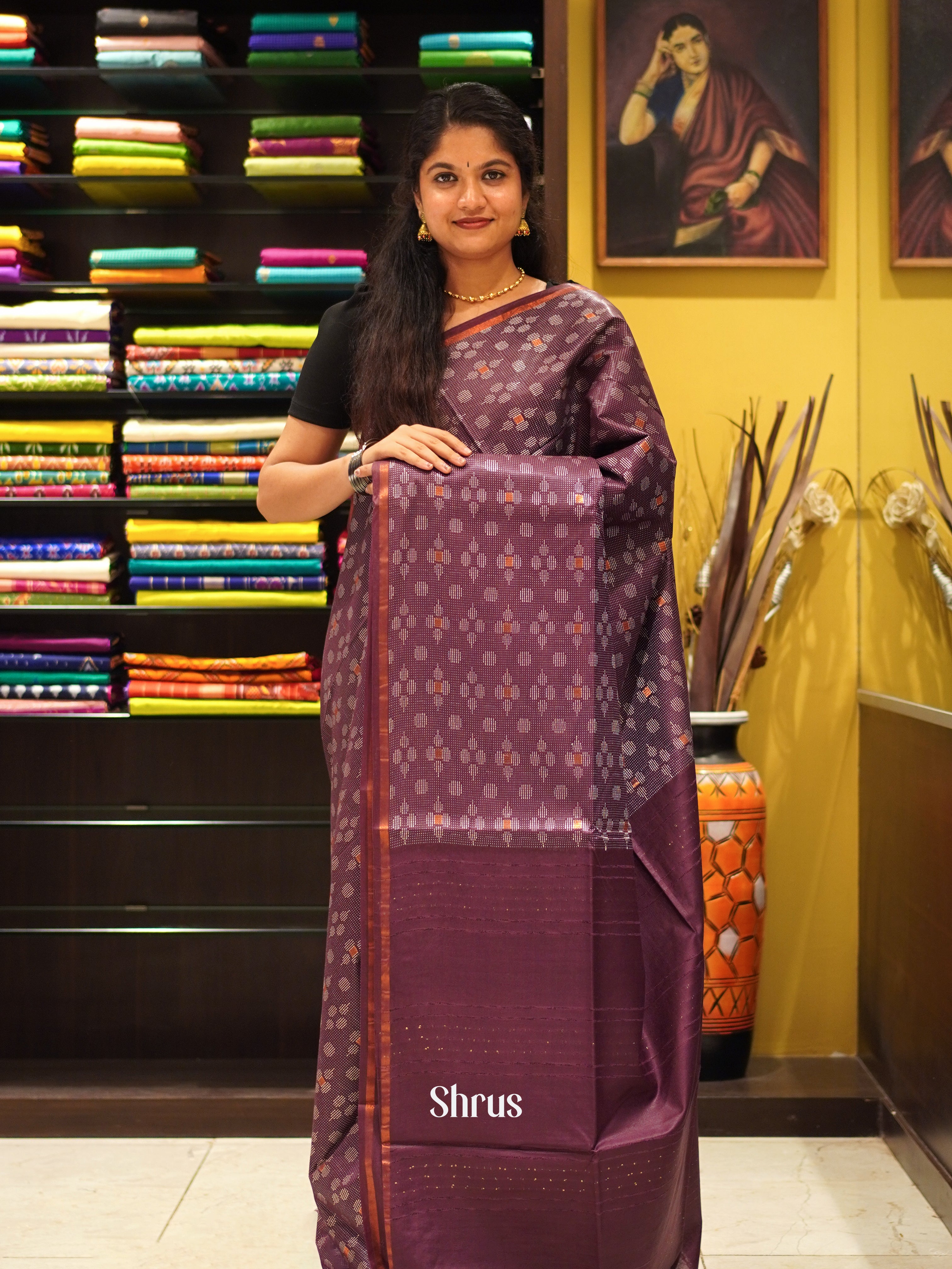 CES02182 - Semi Tussar Saree - Shop on ShrusEternity.com