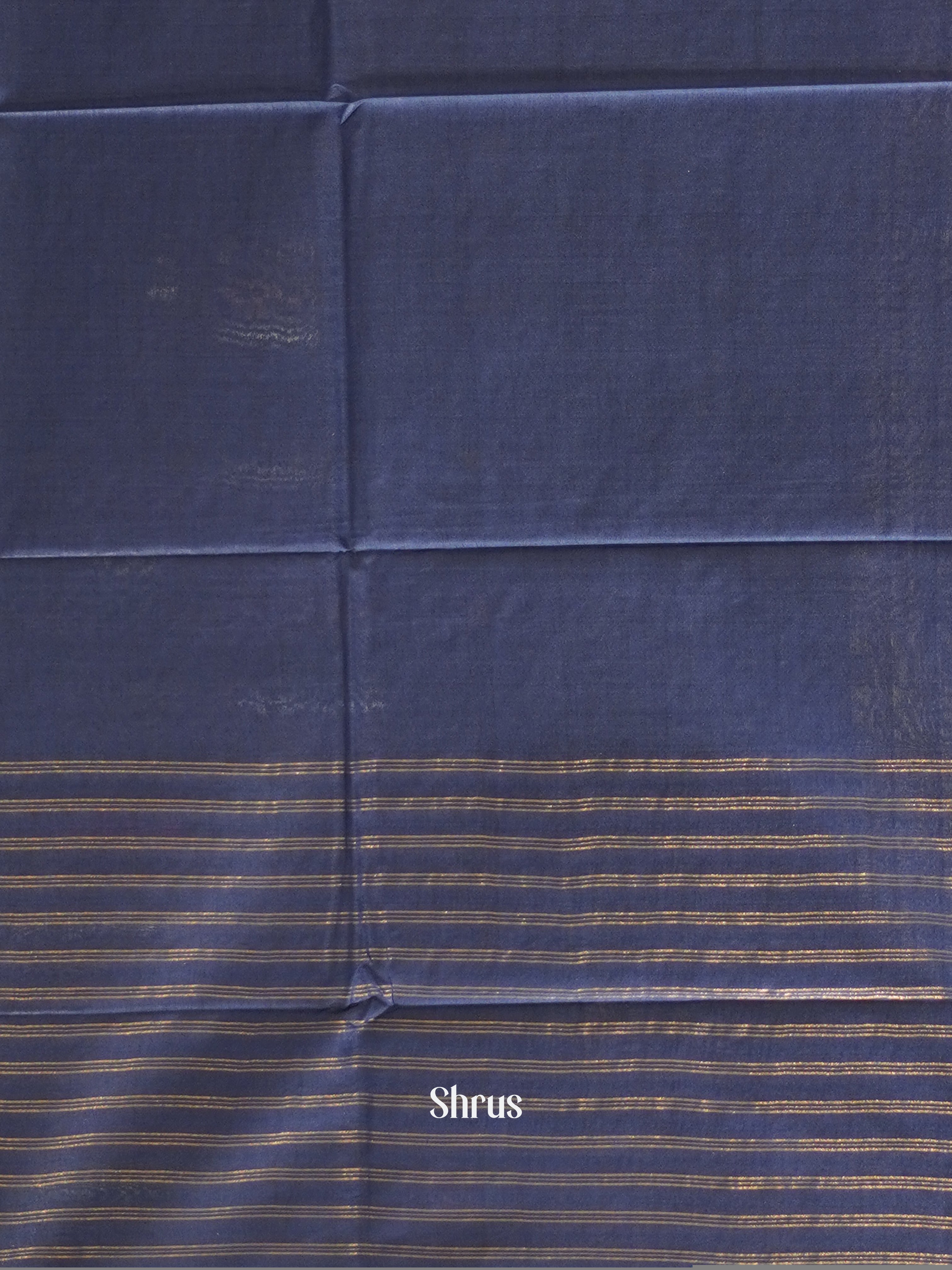 Blue (Single Tone)- Semi Tussar Saree - Shop on ShrusEternity.com