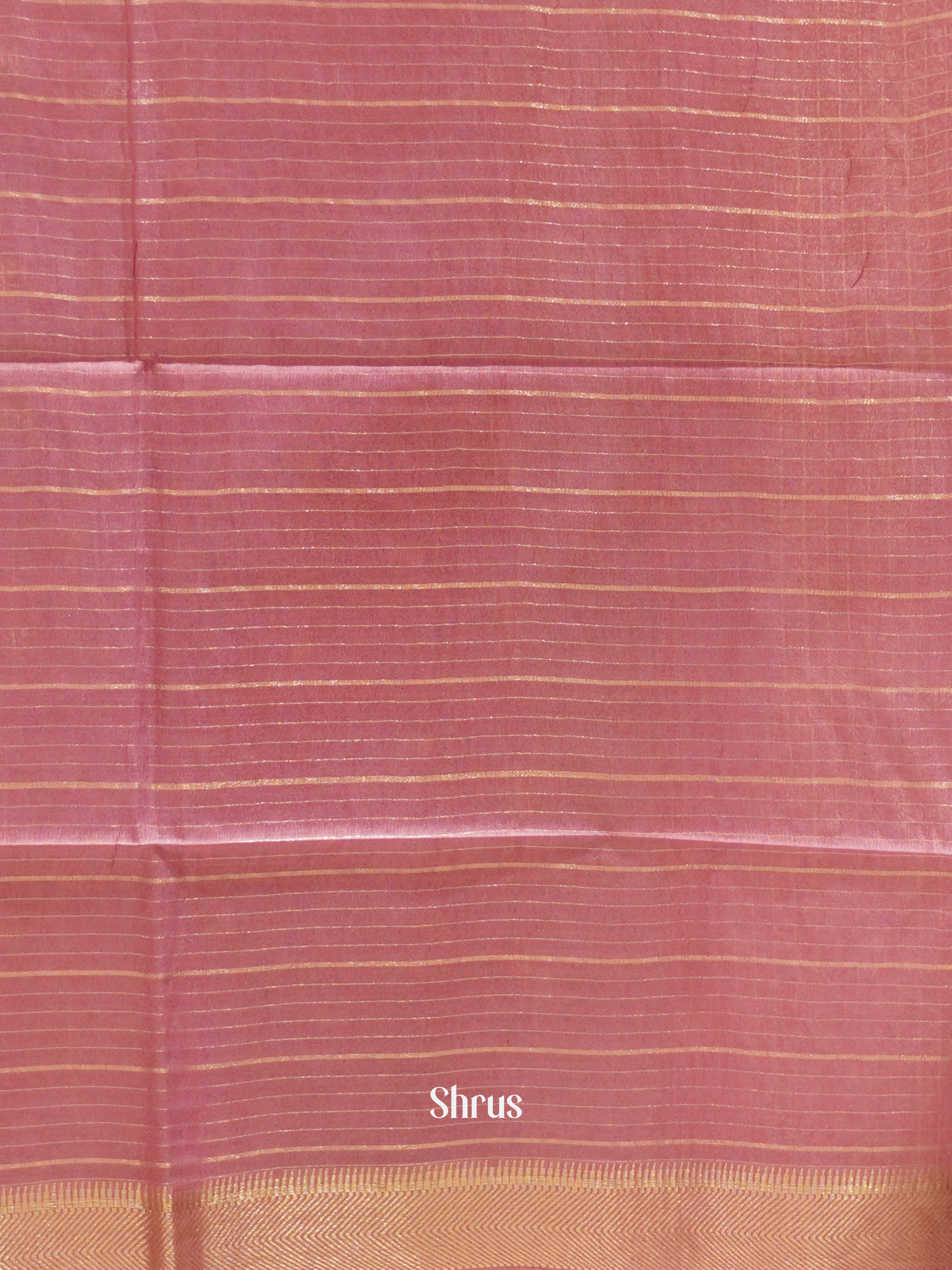 Pink(Single Tone) - Semi Tussar Saree - Shop on ShrusEternity.com