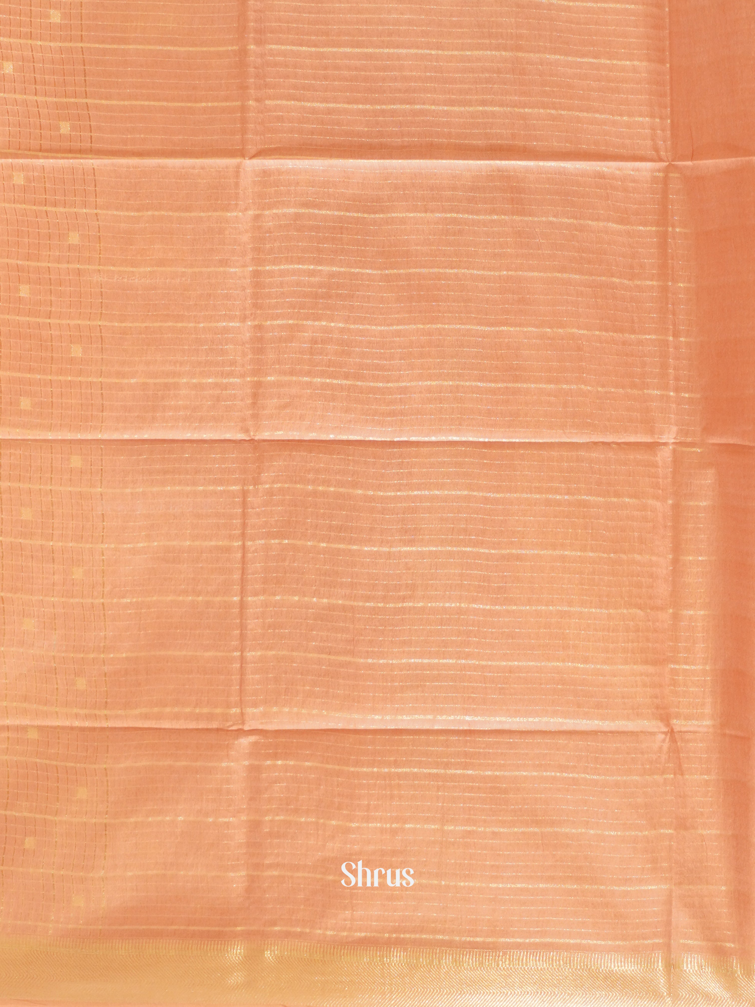 Peach(Single tone)- Semi Tussar Saree - Shop on ShrusEternity.com