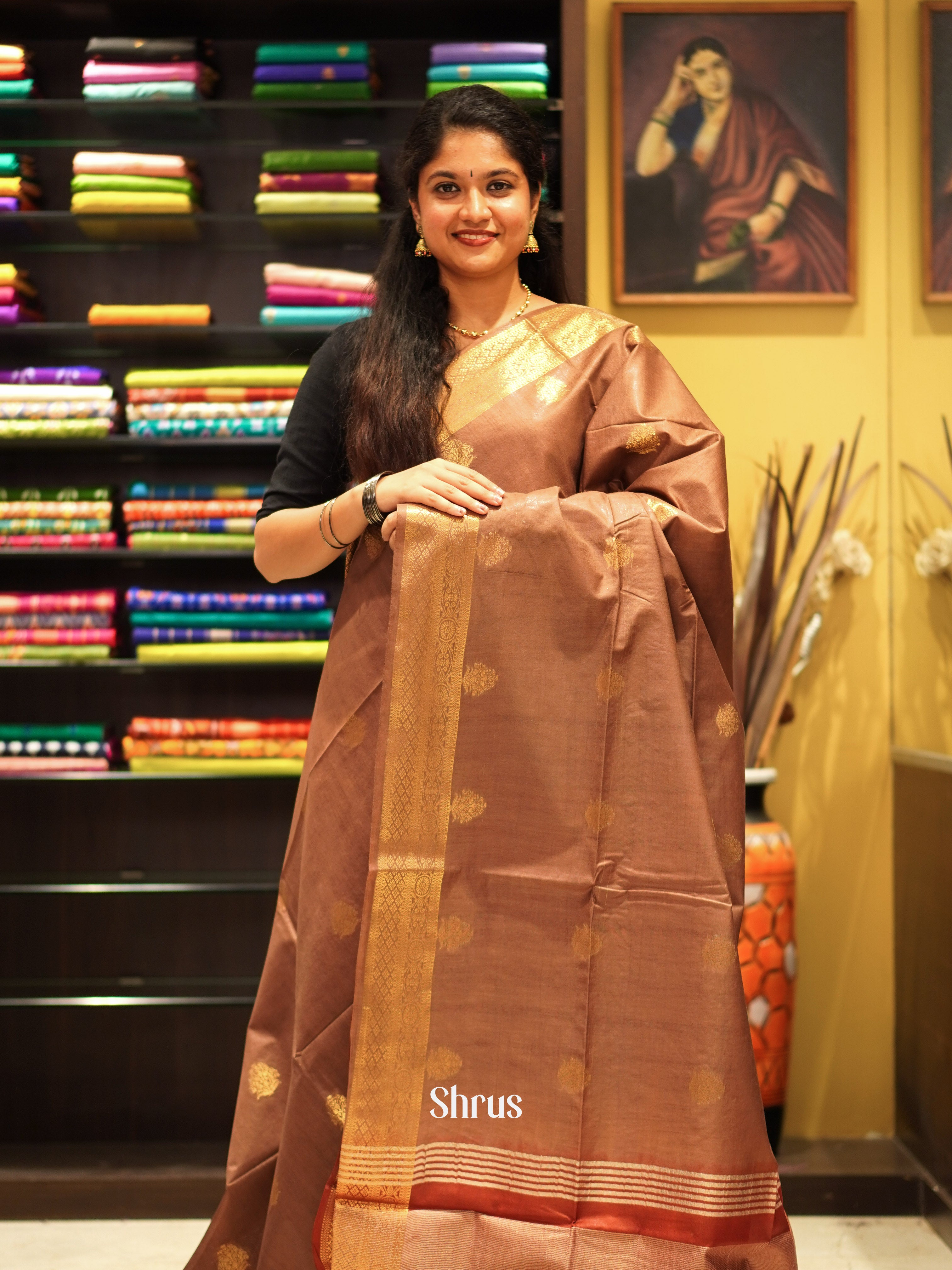 CES02288 - Semi Tussar Saree - Shop on ShrusEternity.com