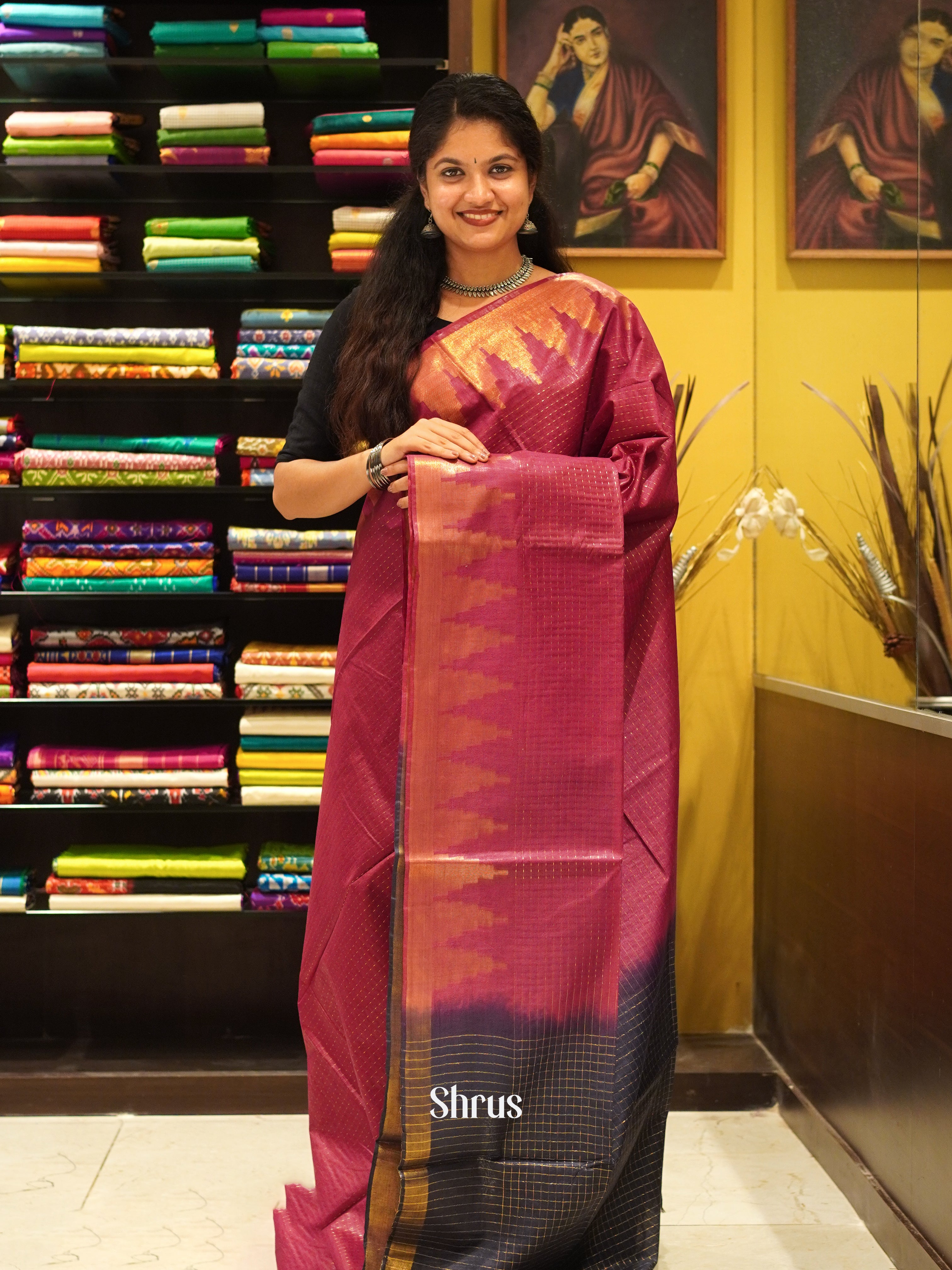 CES02304 - Semi Tussar Saree - Shop on ShrusEternity.com